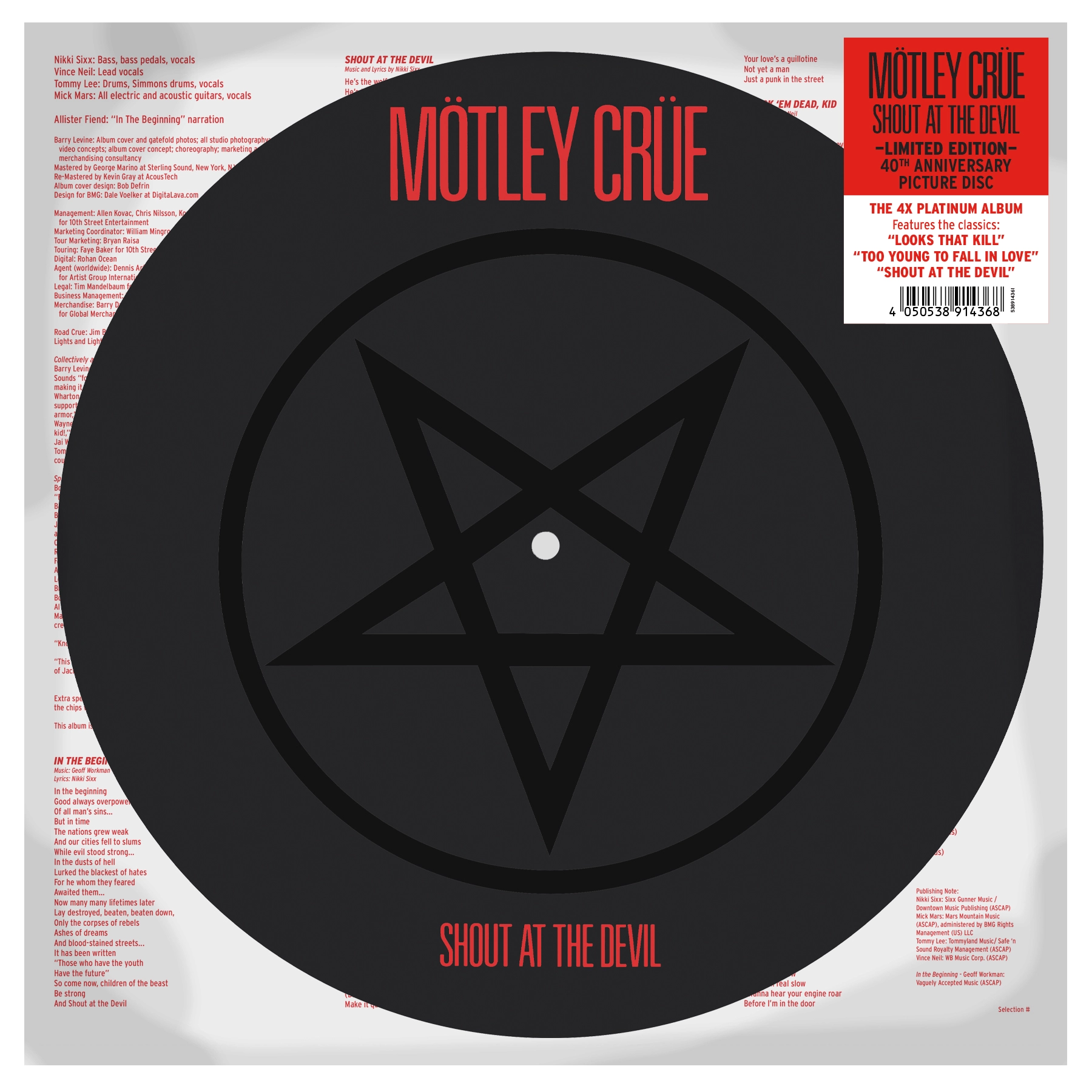 MÖTLEY CRÜE - Shout At The Devil [PICTURE VINYL]