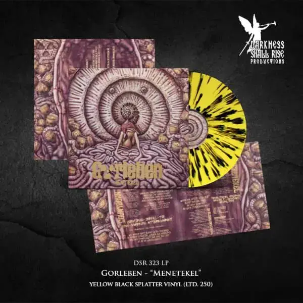 GORLEBEN - Menetekel · YELLOW/BLACK SPLATTER LP (Death Metal/Doom Metal/Black Metal Vinyl) · Bild 2
