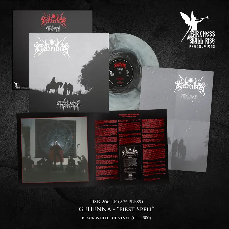 GEHENNA · First Spell | BLACK/WHITE ICE LP · Picture 2 GEHENNA · First Spell | BLACK/WHITE ICE LP (Black Metal Vinyl) · Picture 2