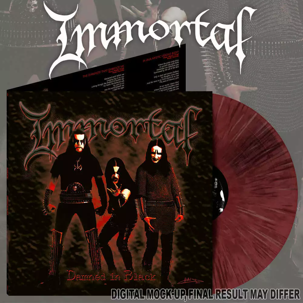 IMMORTAL - Damned In Black · CHERRY RED ECO LP IMMORTAL - Damned In Black · CHERRY RED ECO LP (Black Metal Vinyl)