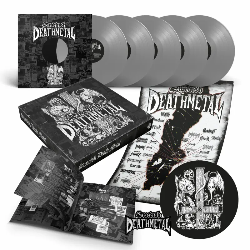 VARIOUS ARTISTS - Swedish Death Metal · SILVER 5LP BOX SET (Death Metal Vinyl)