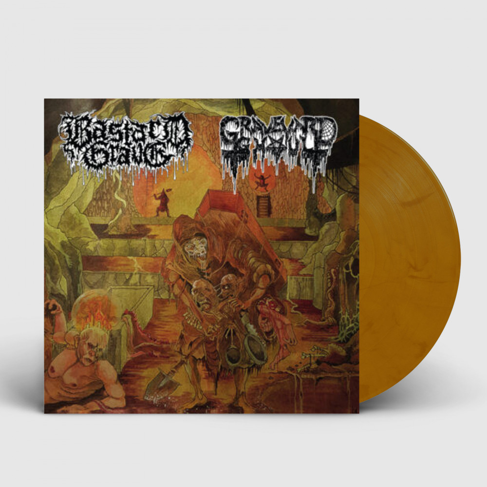 BASTARD GRAVE / GRAVEYARD GHOUL - Split [BROWN/BLACK 7"] · EP (Death Metal Vinyl)