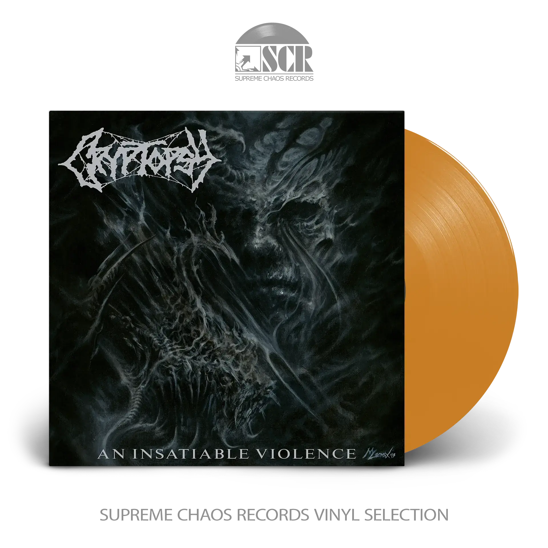 CRYPTOPSY · An Insatiable Violence | ORANGE LP CRYPTOPSY · An Insatiable Violence | ORANGE LP (Death Metal/Progressive Metal Vinyl)