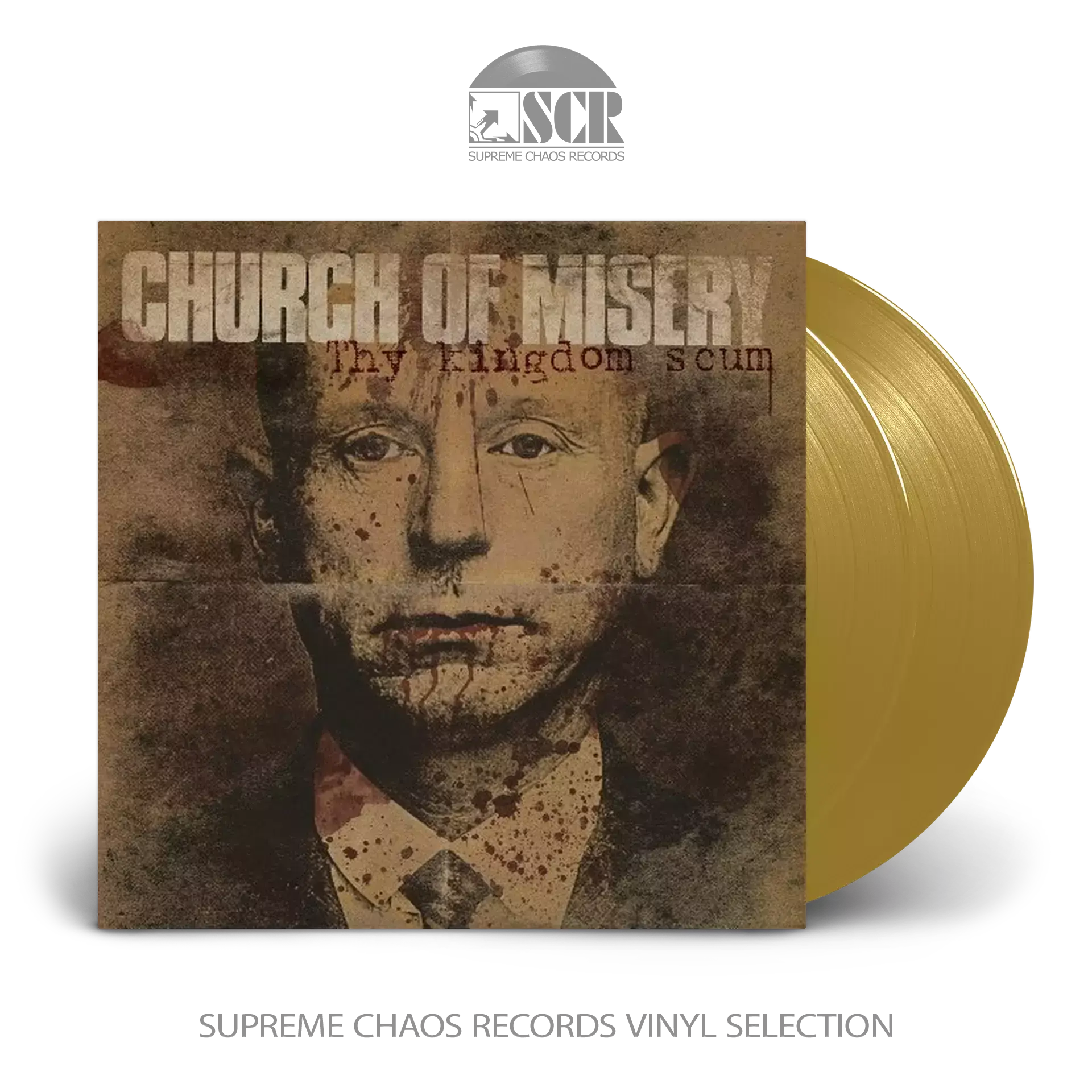CHURCH OF MISERY - Thy Kingdom Scum · GOLD 2LP CHURCH OF MISERY - Thy Kingdom Scum · GOLD 2LP (Doom Metal Vinyl)