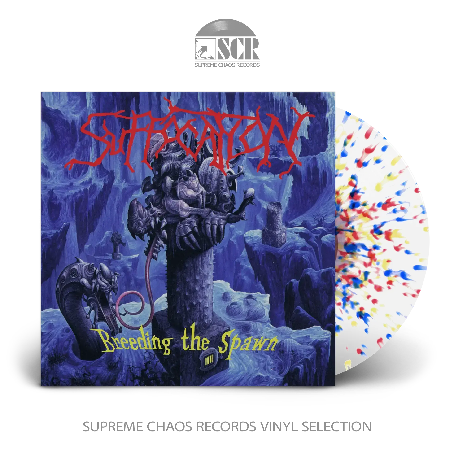 SUFFOCATION · Breeding the Spawn | CLEAR/RED/BLUE/YELLOW SPLATTER LP SUFFOCATION · Breeding the Spawn | CLEAR/RED/BLUE/YELLOW SPLATTER LP (Death Metal Vinyl)