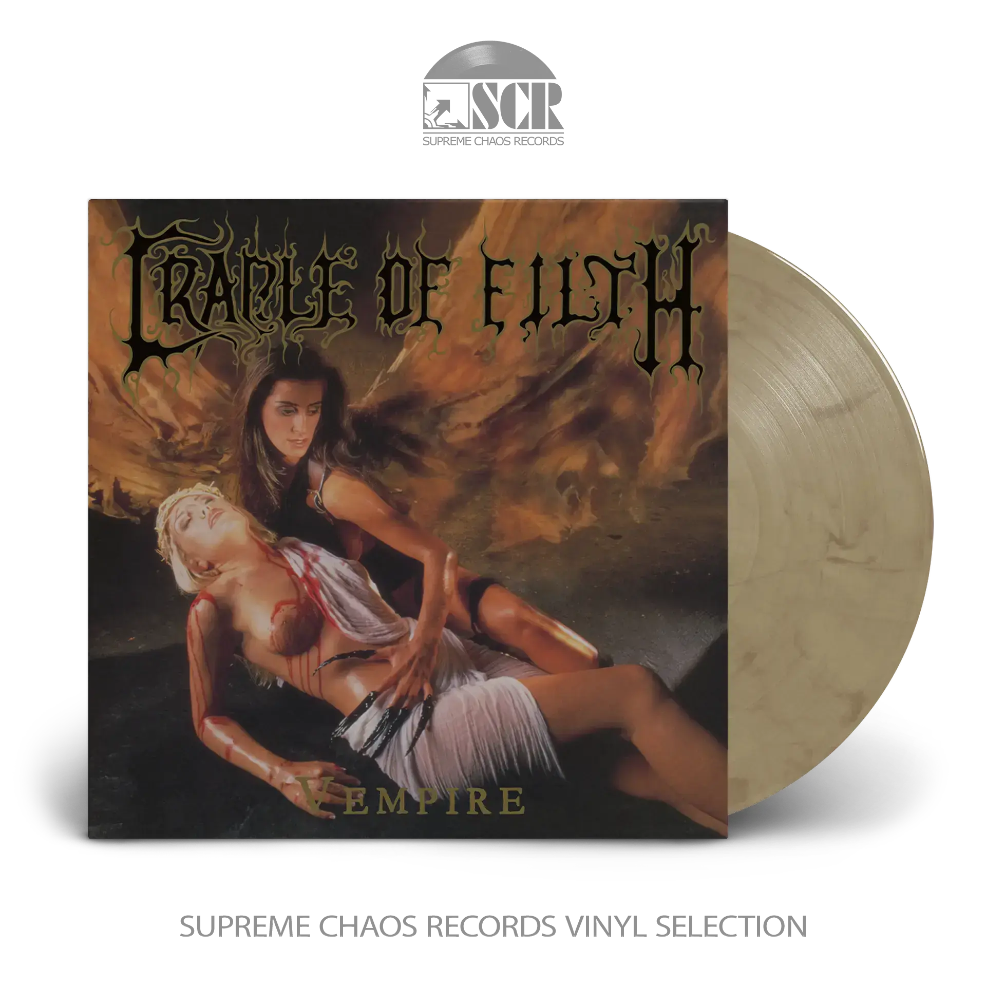CRADLE OF FILTH - Vempire, Or Dark Faerytales In Phallustein · TRANSPARENT WHEAT LP CRADLE OF FILTH - Vempire, Or Dark Faerytales In Phallustein · TRANSPARENT WHEAT LP (Gothic Metal/Black Metal Vinyl)