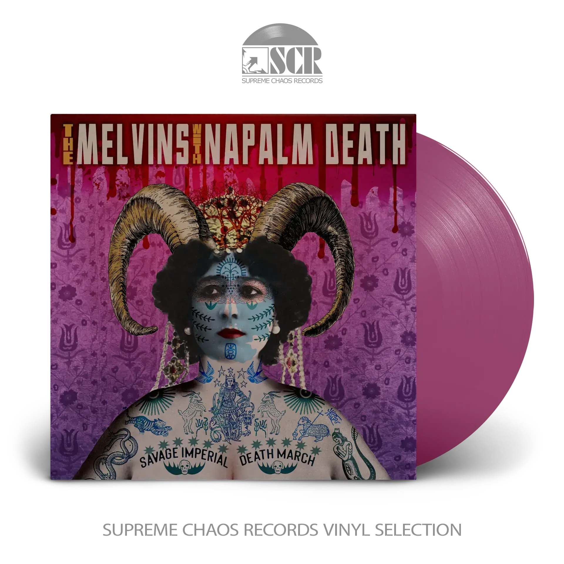 MELVINS WITH NAPALM DEATH · Savage Imperial Death March | ORCHID LP MELVINS WITH NAPALM DEATH · Savage Imperial Death March | ORCHID LP (Sludge Metal/Grindcore Vinyl)