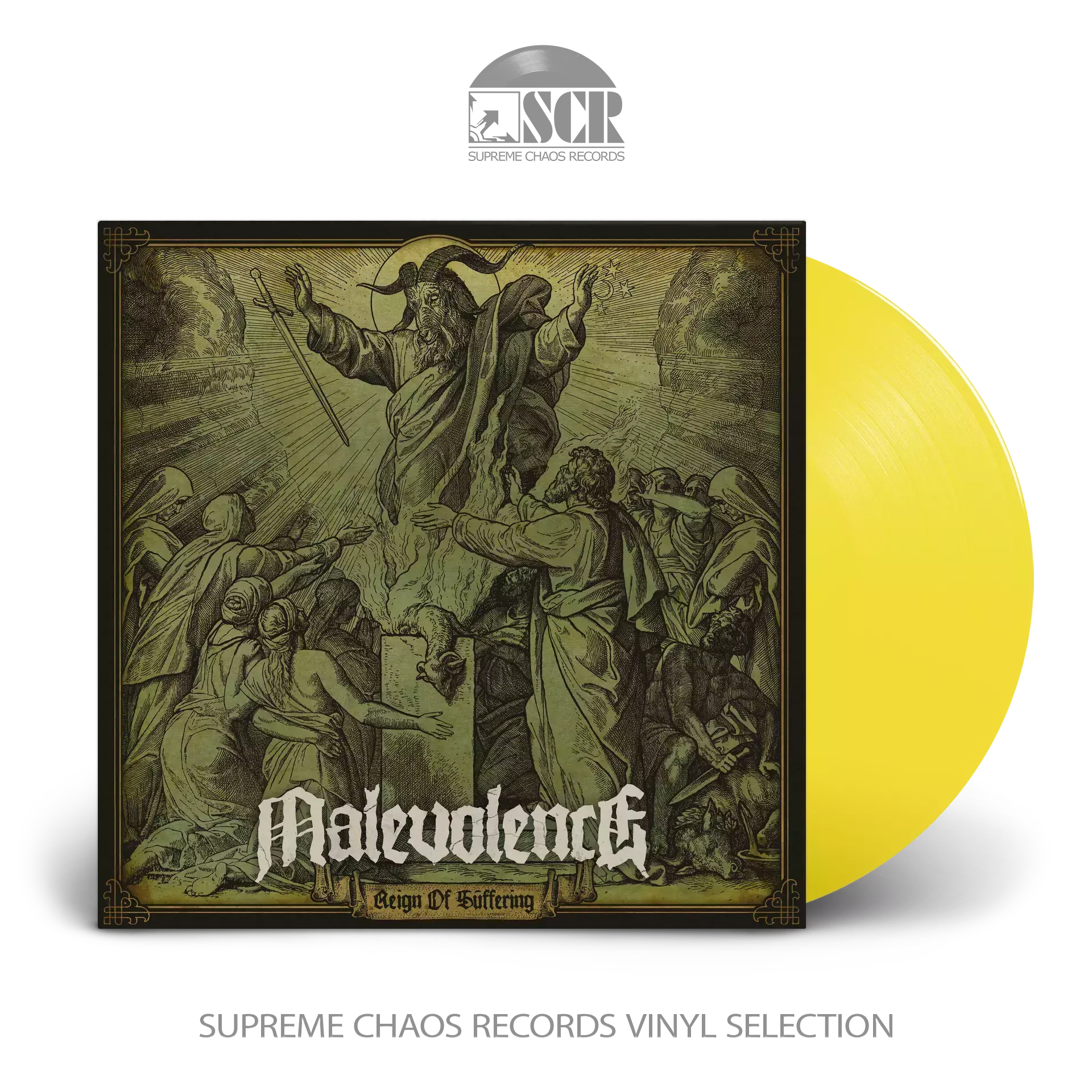 MALEVOLENCE - Reign Of Suffering (Re-Issue 2023) · TRANSPARENT SUN YELLOW VINYL
