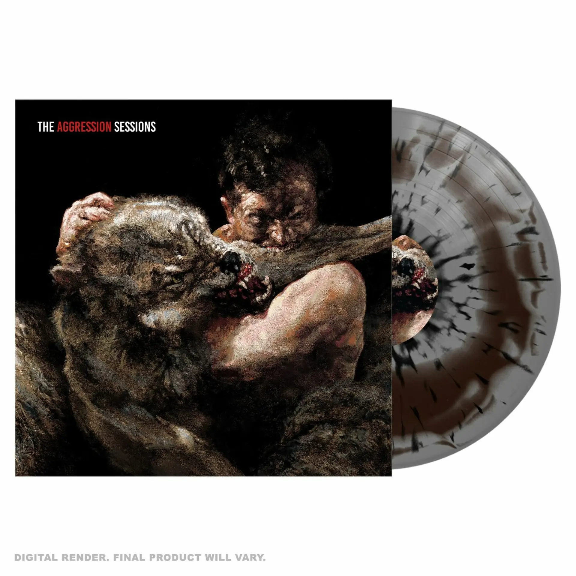 VARIOUS ARTISTS - Aggression Sessions · GREY-BROWN SWIRL/SPLATTER LP