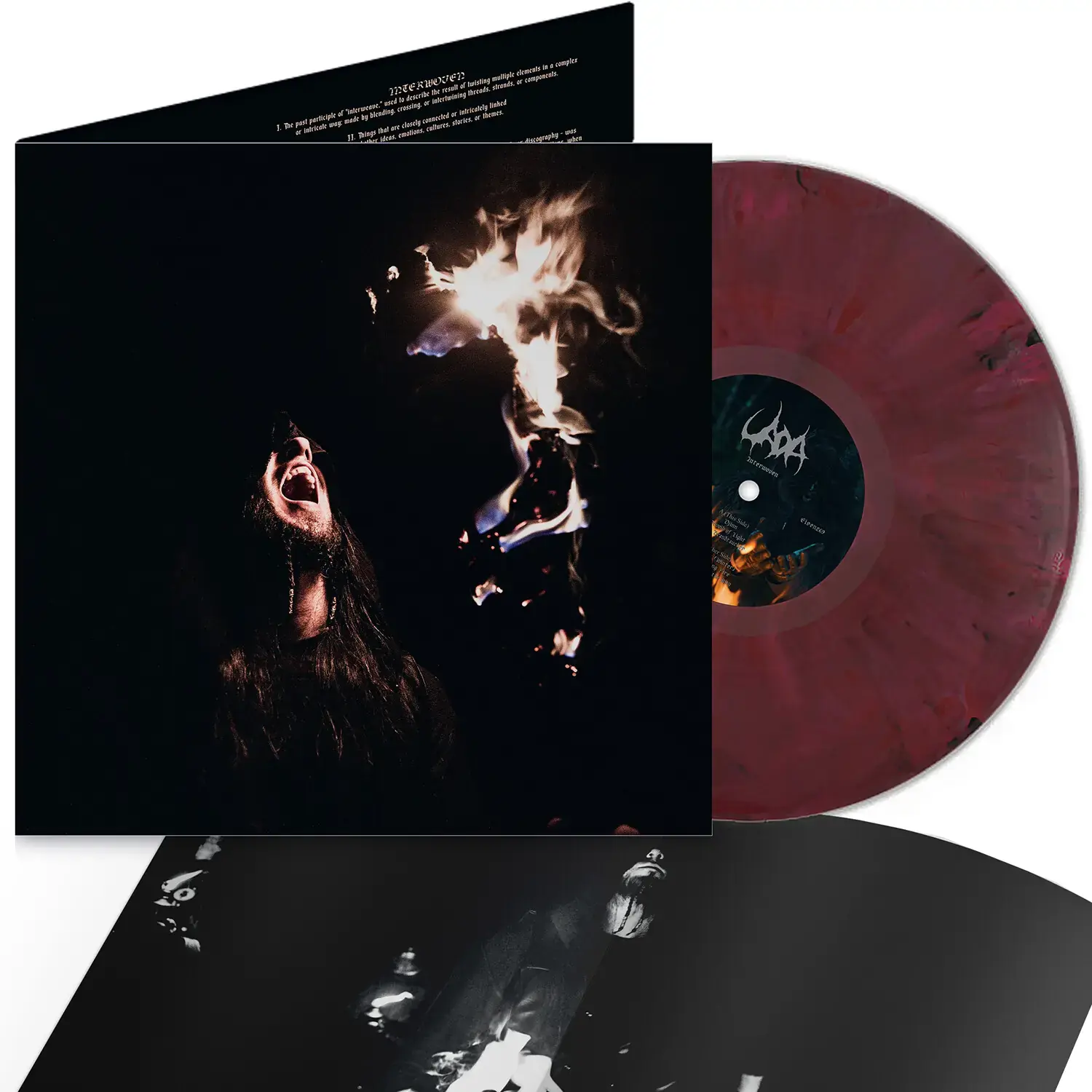 UADA · Interwoven | RED BROWN MARBLED LP (Black Metal Vinyl) · Picture 2