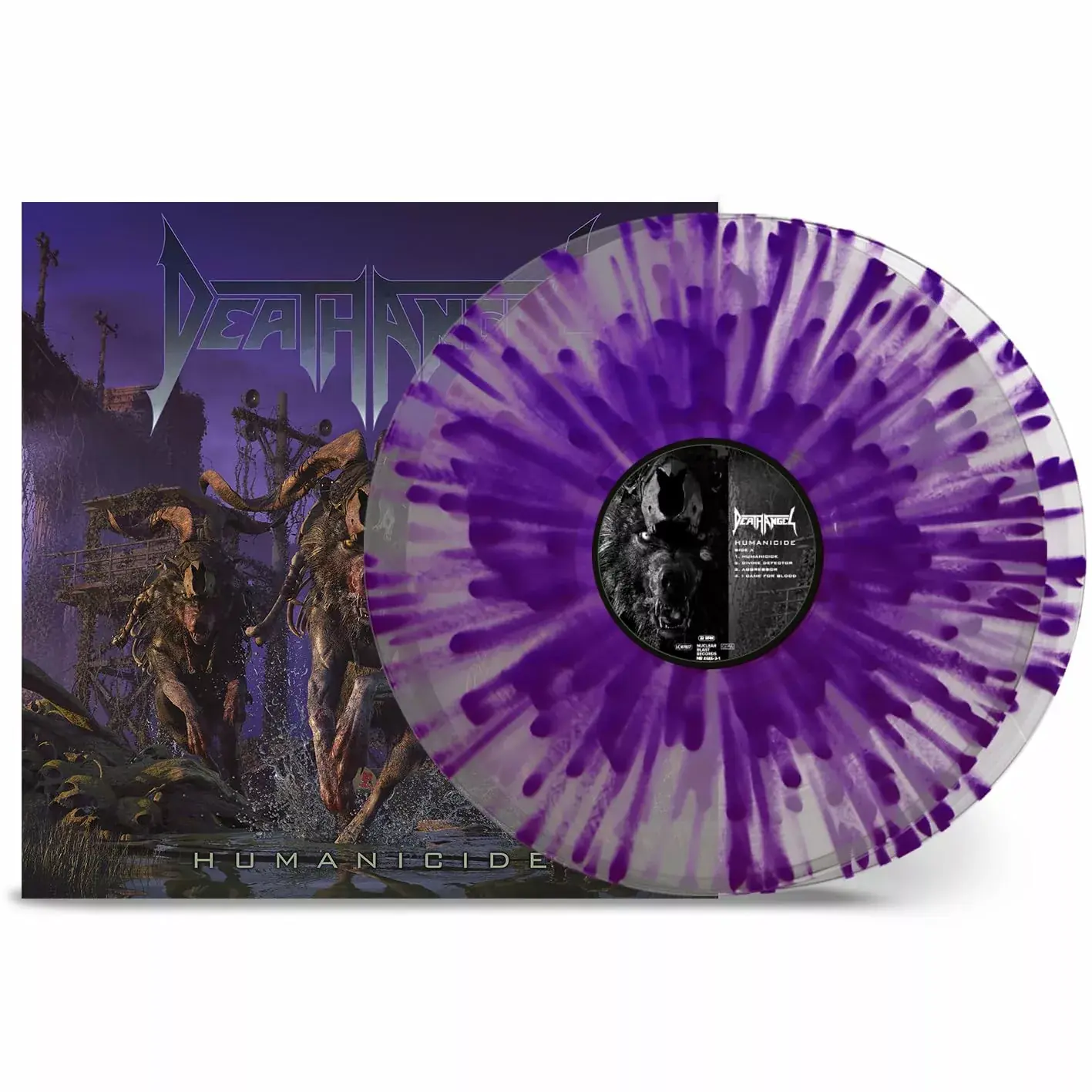 DEATH ANGEL - Humanicide · CLEAR/PURPLE SPLATTER DLP DEATH ANGEL - Humanicide · CLEAR/PURPLE SPLATTER DLP (Thrash Metal Vinyl)