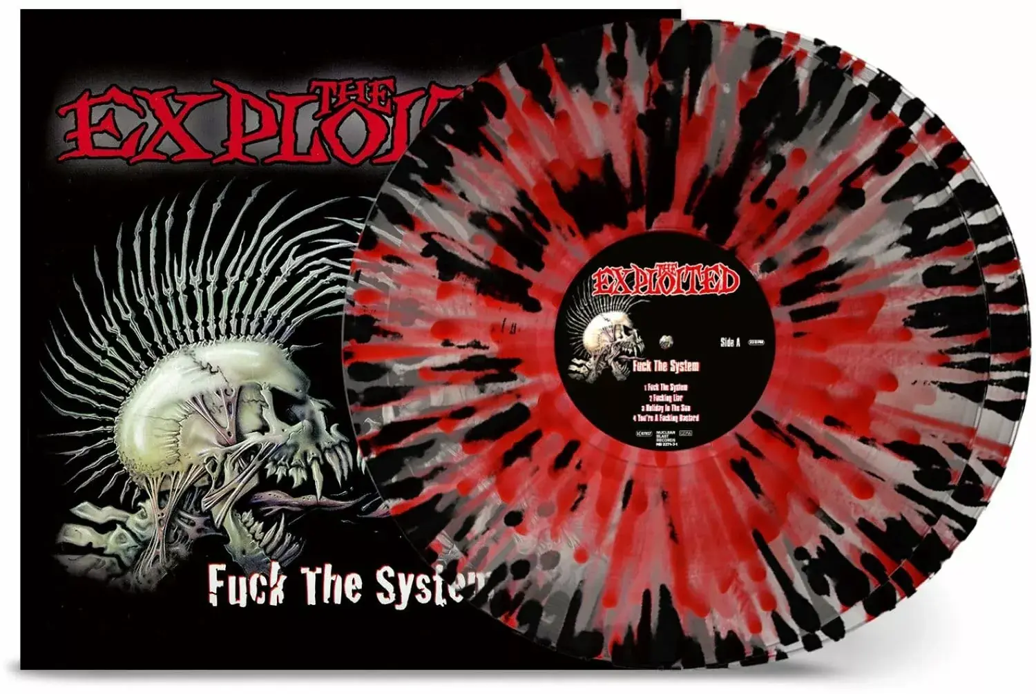 THE EXPLOITED - Fuck The System · CLEAR/RED/BLACK SPLATTER DLP