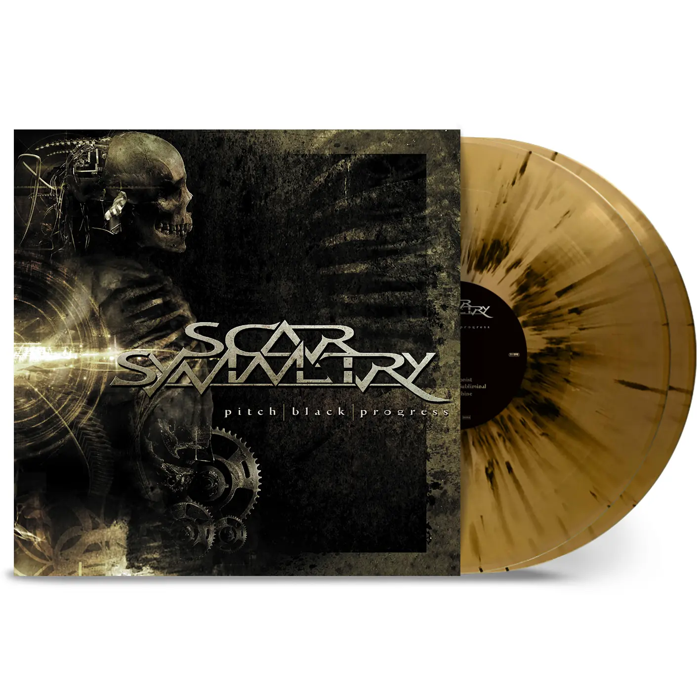 SCAR SYMMETRY · Pitch Black Progress | GOLD/BLACK SPLATTER DLP SCAR SYMMETRY · Pitch Black Progress | GOLD/BLACK SPLATTER DLP (Melodic Death Metal Vinyl)
