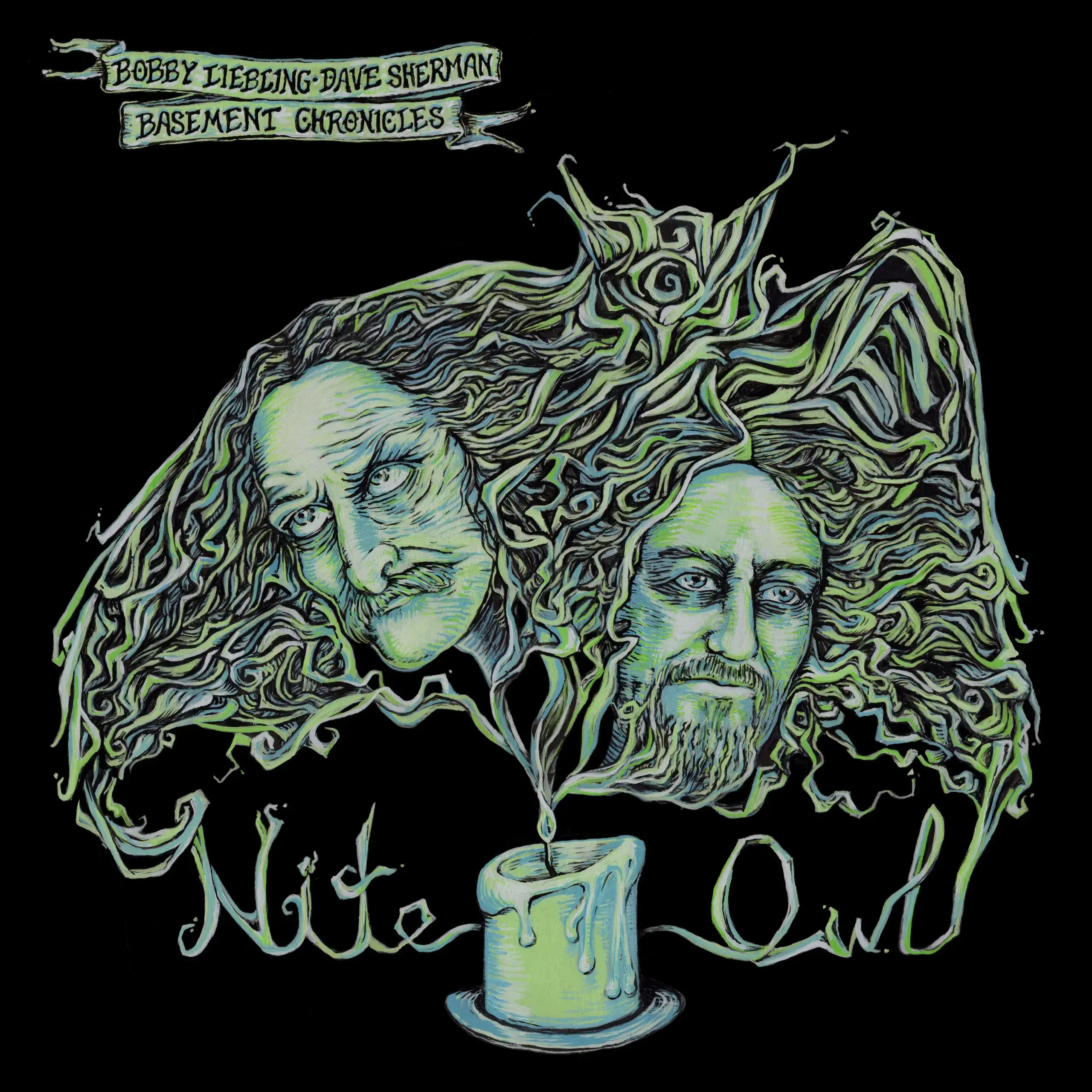 BOBBY LIEBLING & DAVE SHERMAN BASEMENT CHRONICLES - Nite Owl [BLACK] · LP (Hard Rock Vinyl) · Picture 1