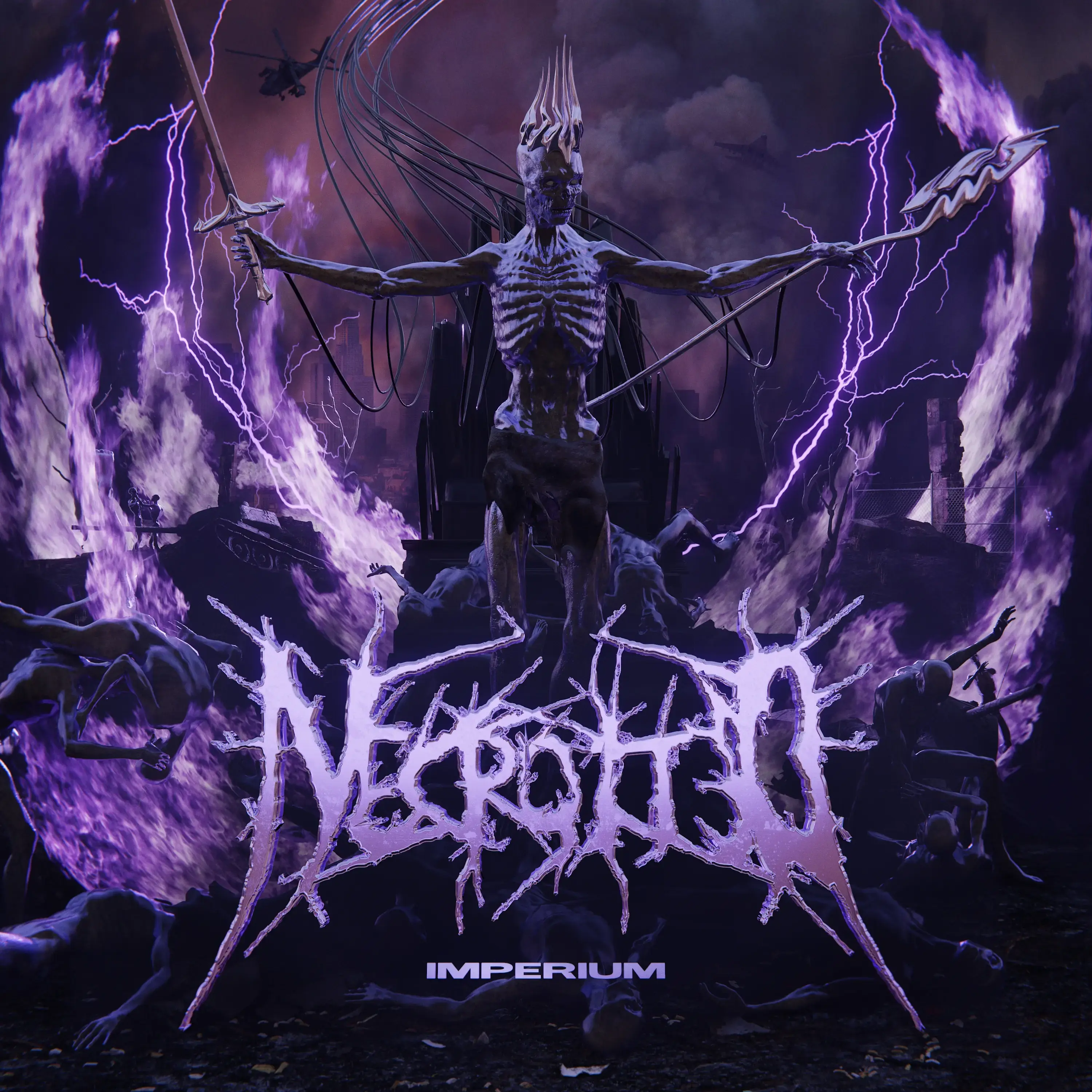 NECROTTED · Imperium | PURPLE/WHITE MARBLED LP (Death Metal Vinyl) · Picture 1
