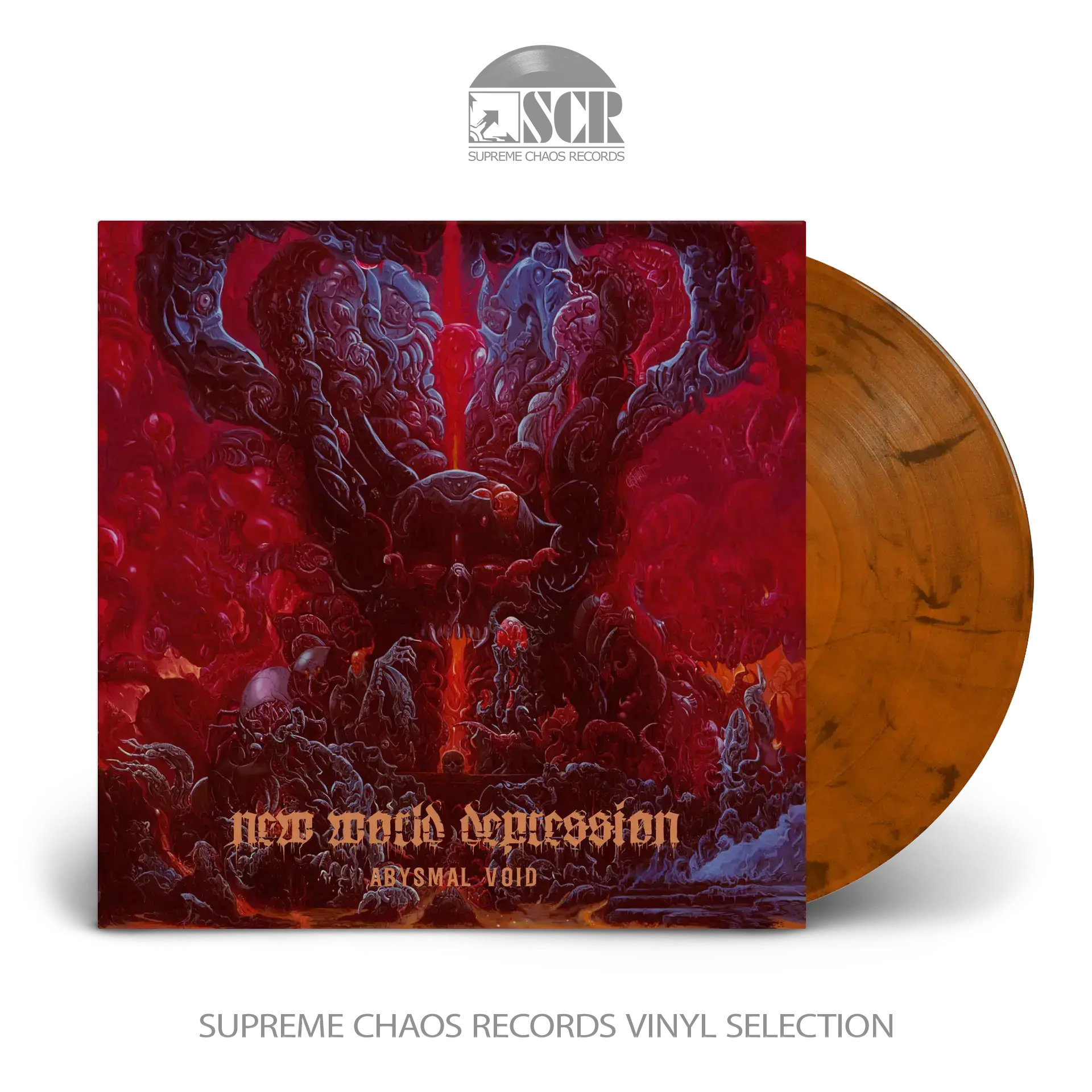 NEW WORLD DEPRESSION - Abysmal Void · ORANGE/BLACK LP (Death Metal Vinyl)