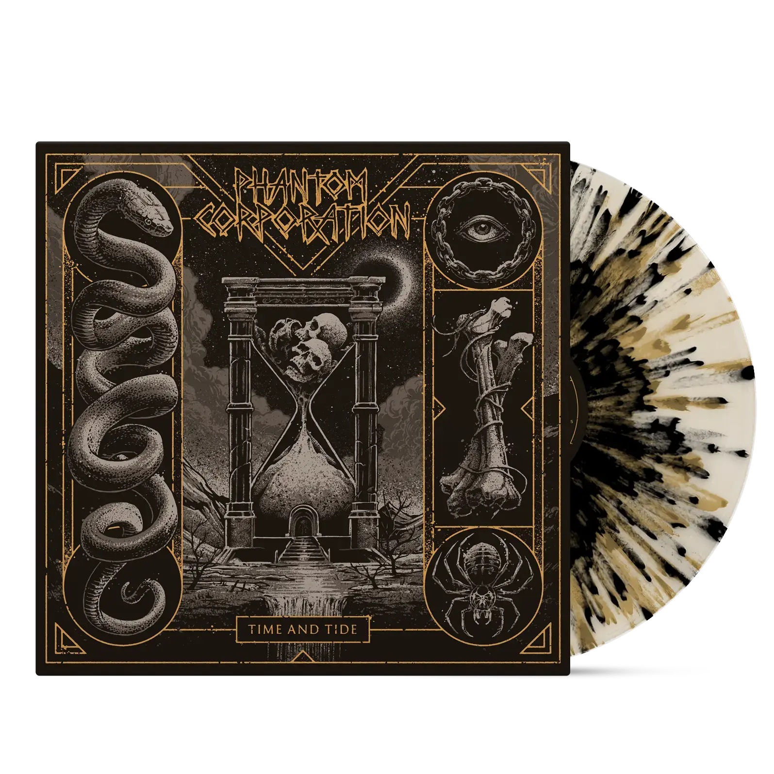 PHANTOM CORPORATION - Time And Tide · SPLATTER LP (Thrash Metal/D-Beat/Death Metal Vinyl)