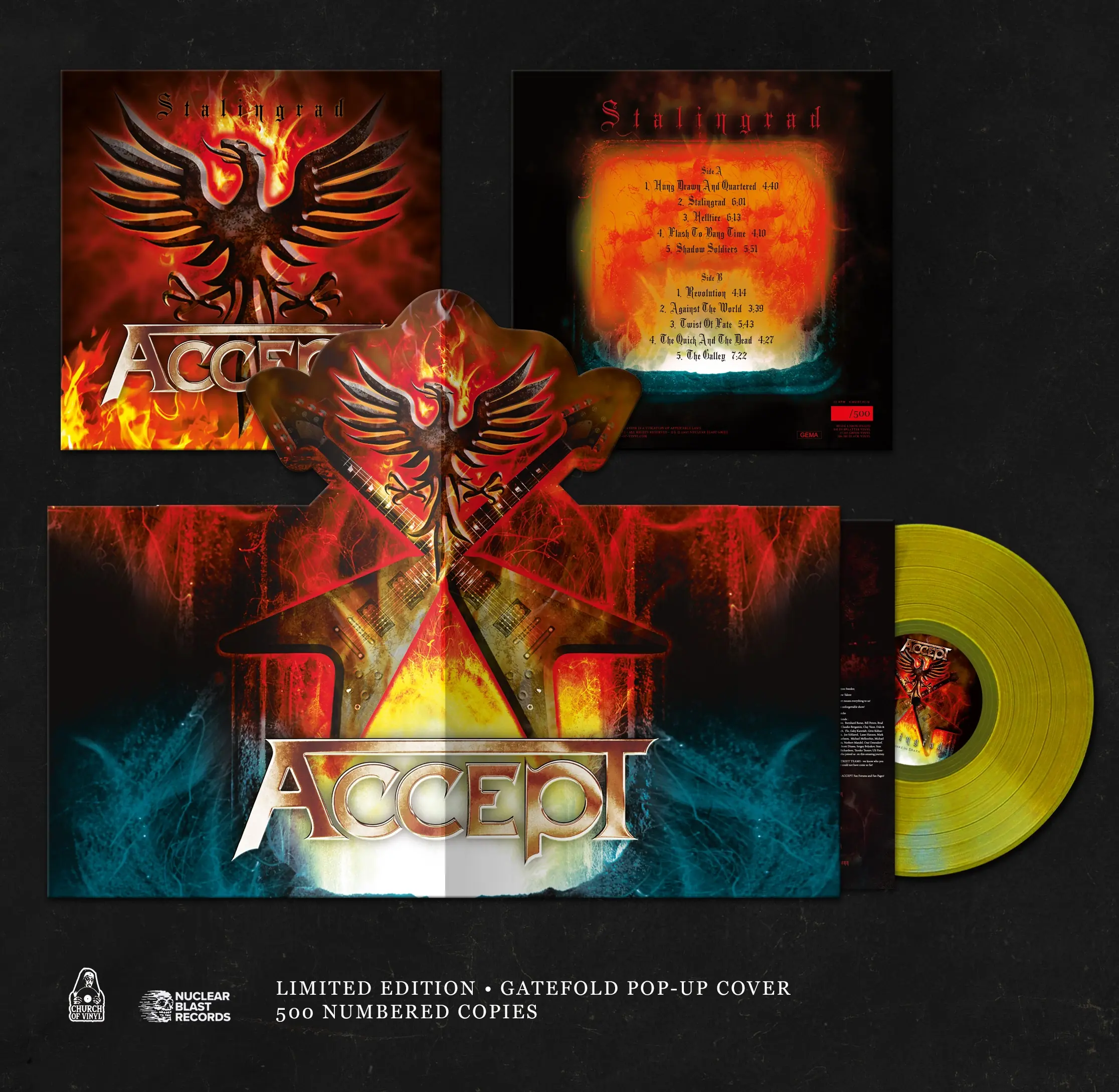 ACCEPT · Stalingrad (Pop-Up) | YELLOW LP (Heavy Metal Vinyl)