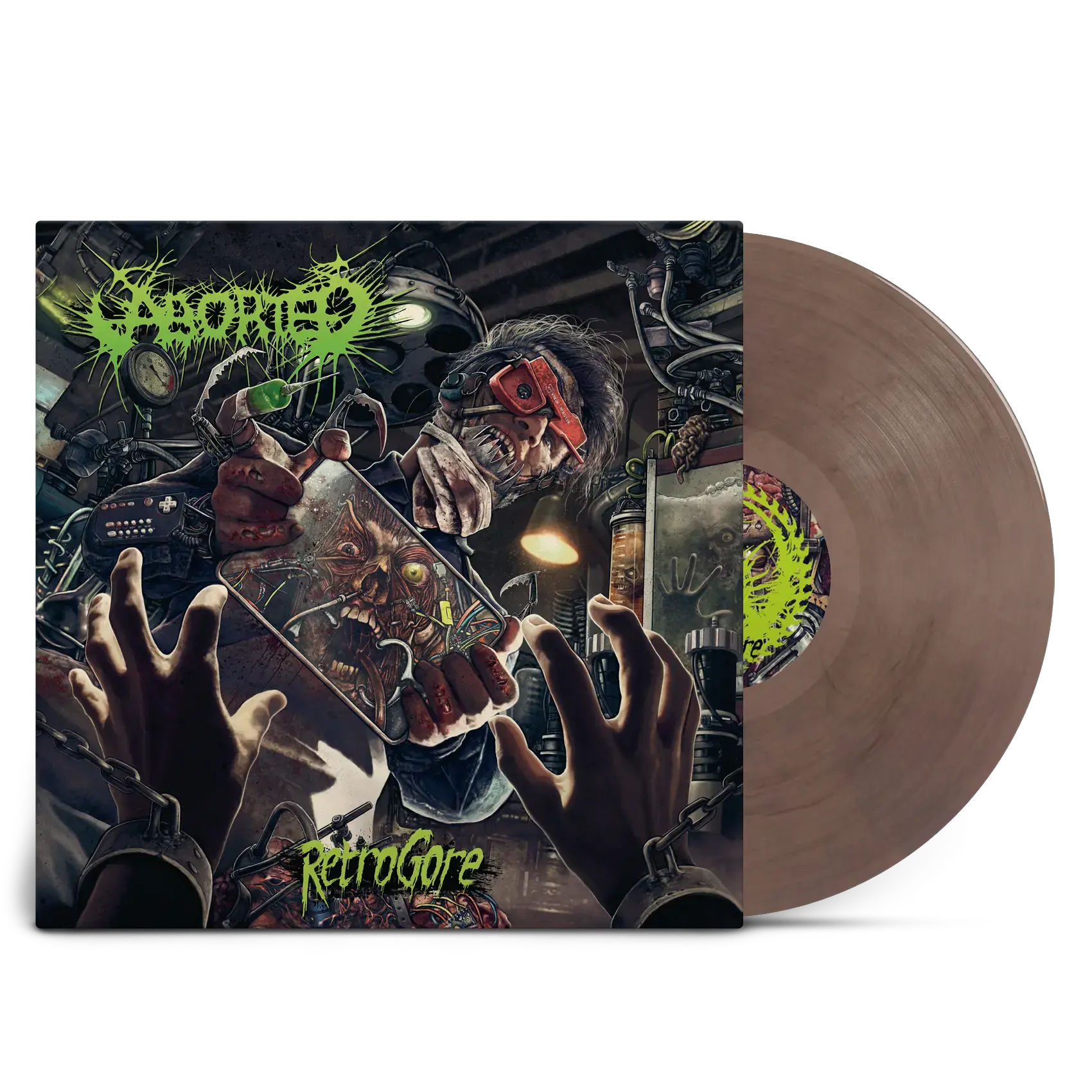 ABORTED - Retrogore · CLEAR/BROWN MARBLED LP (Death Metal/Grindcore Vinyl)