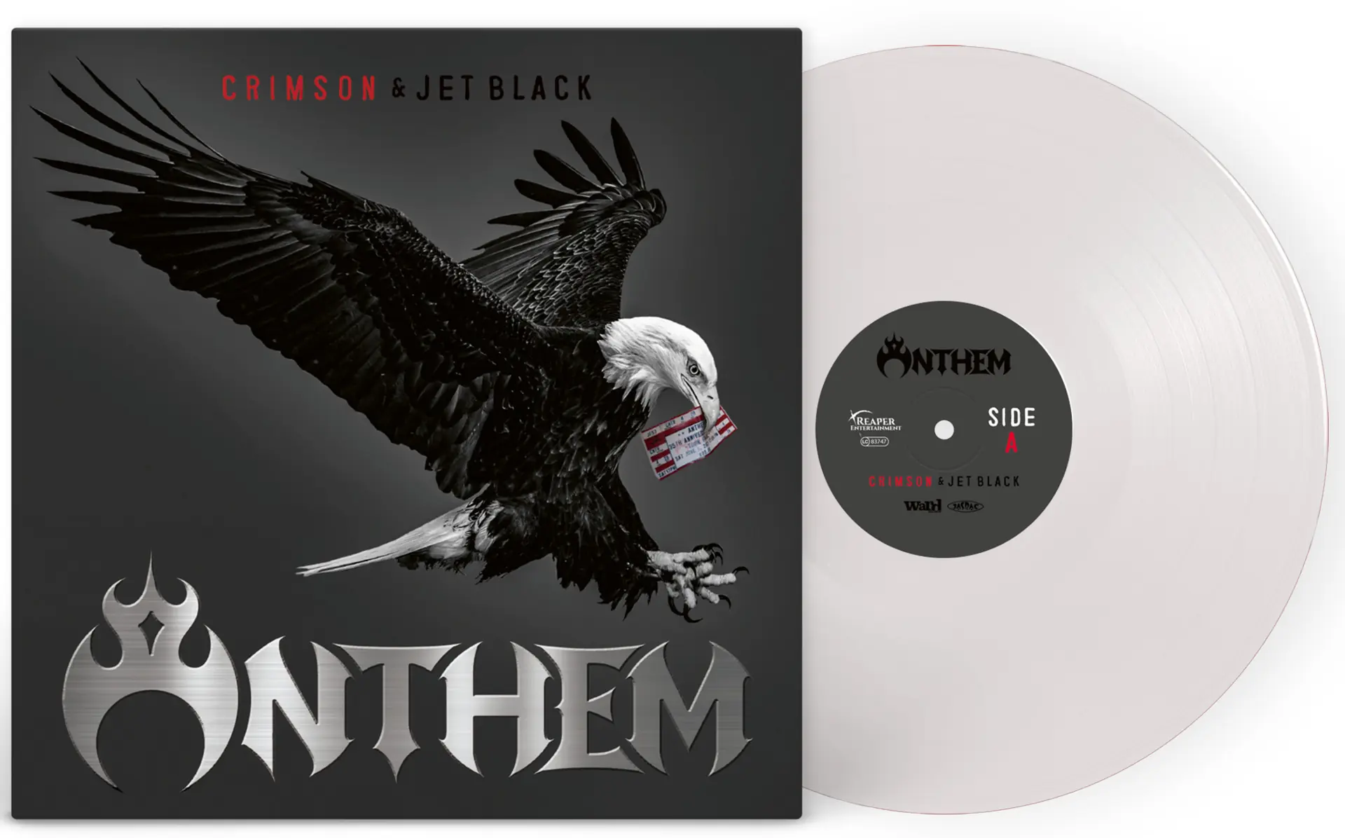 ANTHEM · Crimson & Jet Black | WHITE LP ANTHEM · Crimson & Jet Black | WHITE LP (Heavy Metal Vinyl)