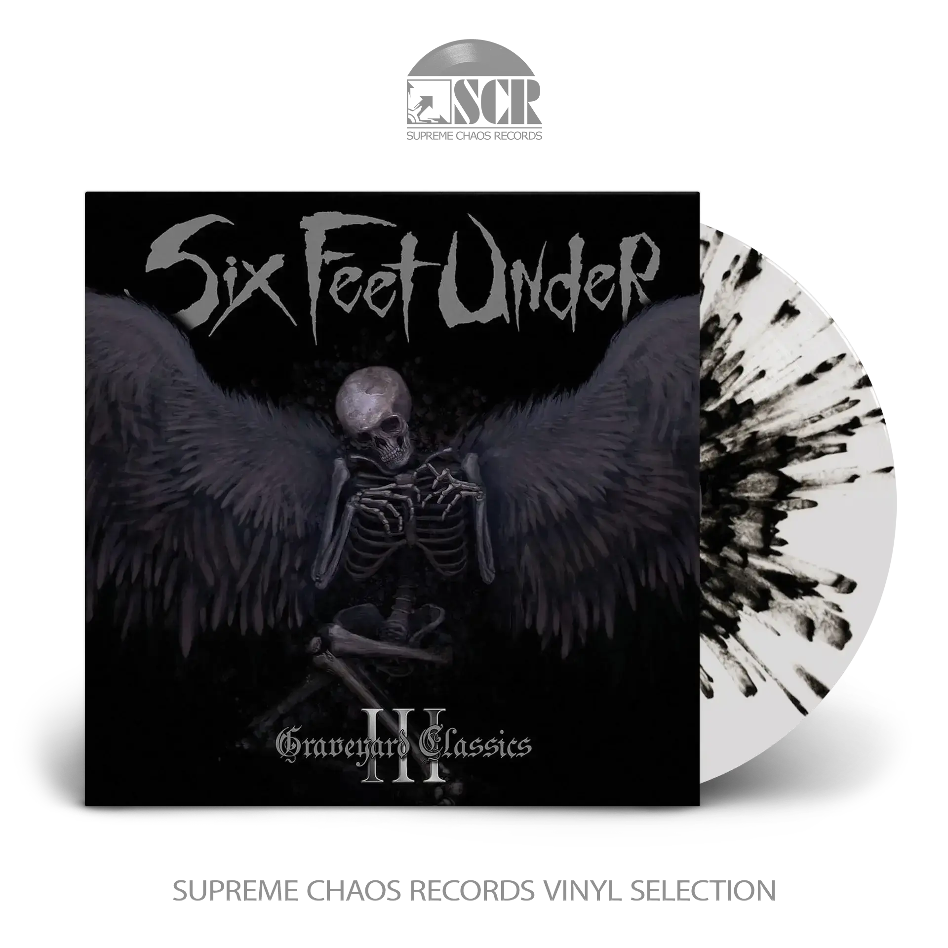 SIX FEET UNDER · Graveyard Classics III (B-Stock) | WHITE/BLACK SPLATTER LP SIX FEET UNDER · Graveyard Classics III (B-Stock) | WHITE/BLACK SPLATTER LP (Death Metal Vinyl)