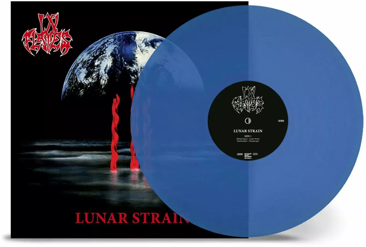 IN FLAMES - Lunar Strain · TRANSPARENT BLUE LP