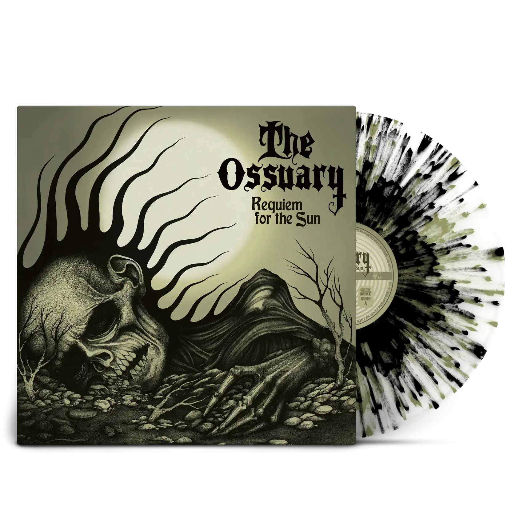 THE OSSUARY - Requiem For The Sun · WOODEN LP+MC+CD BOX · Picture 1 THE OSSUARY - Requiem For The Sun · WOODEN LP+MC+CD BOX (Doom Metal/Doom Rock/Occult Rock Vinyl) · Picture 1
