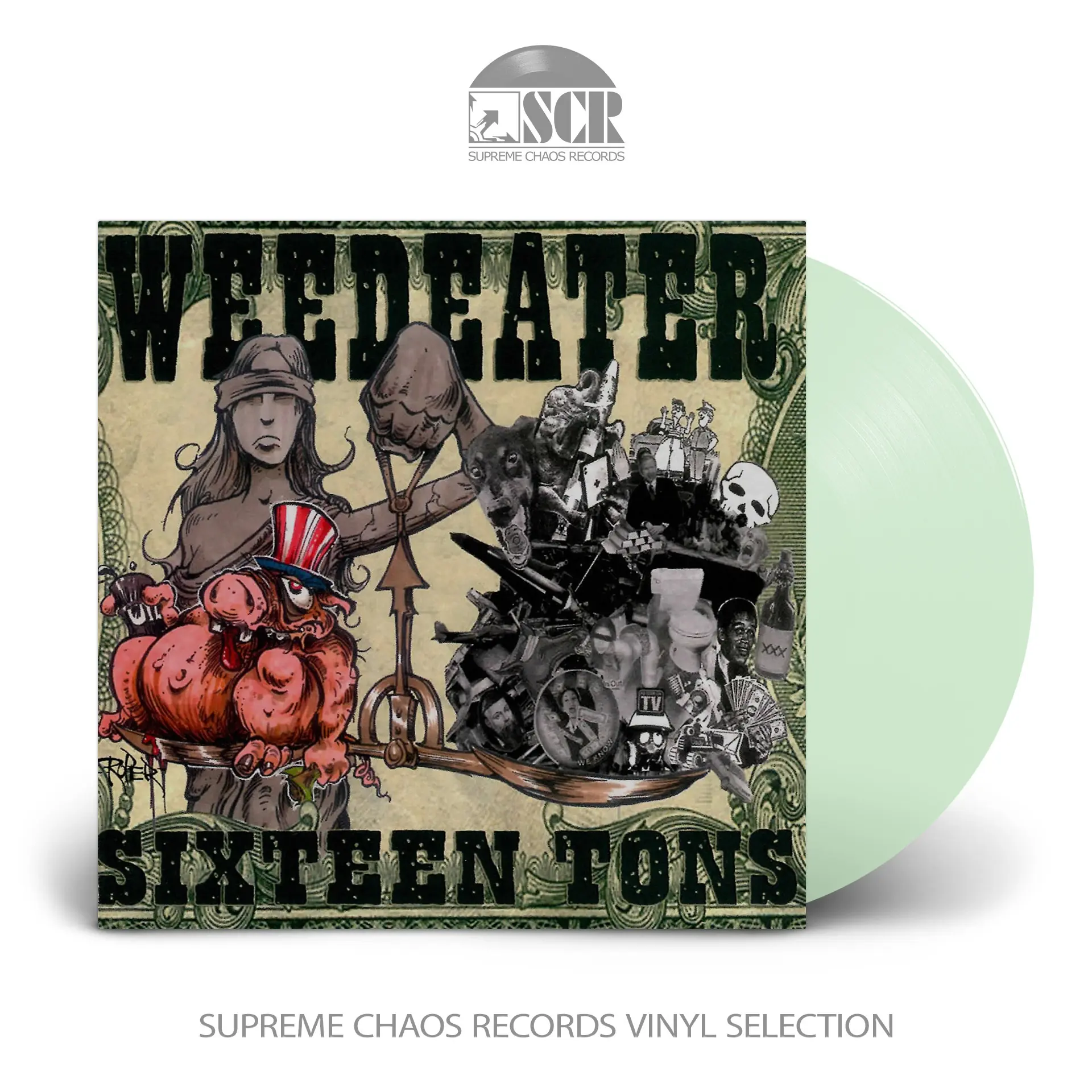 WEEDEATER - Sixteen Tons · TRANSPARENT ICE GREEN LP WEEDEATER - Sixteen Tons · TRANSPARENT ICE GREEN LP (Stoner Rock Vinyl)