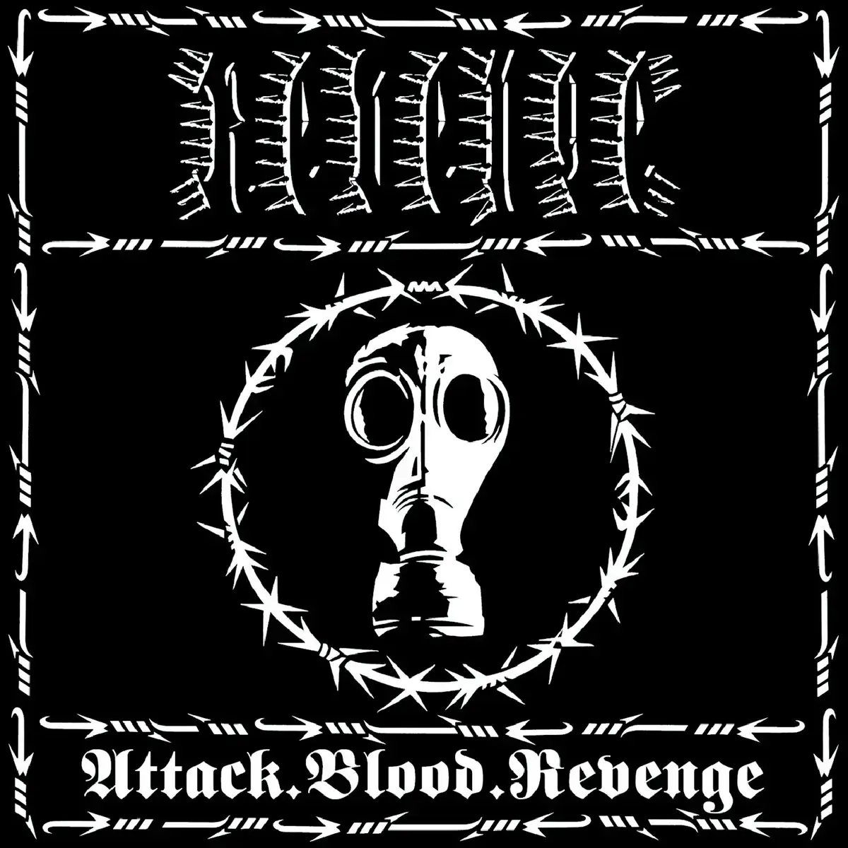 REVENGE · Attack.Blood.Revenge | WHITE/BLACK LP (Black Metal Vinyl) · Picture 1