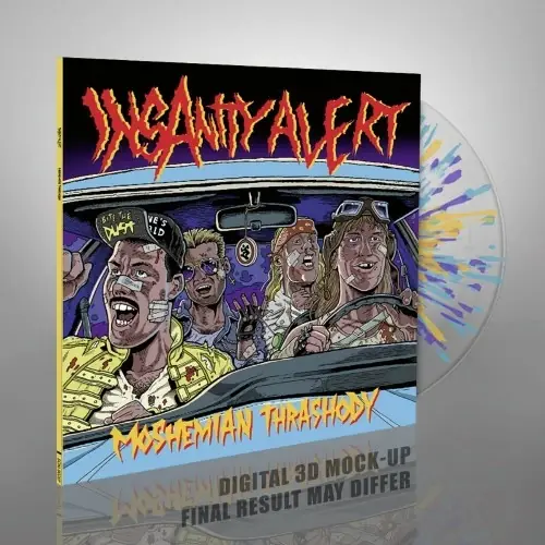 INSANITY ALERT - Moshemian Thrashody · CRYSTAL CLEAR/ORANGE/TURQUOISE/PURPLE SPLATTER 10" LP