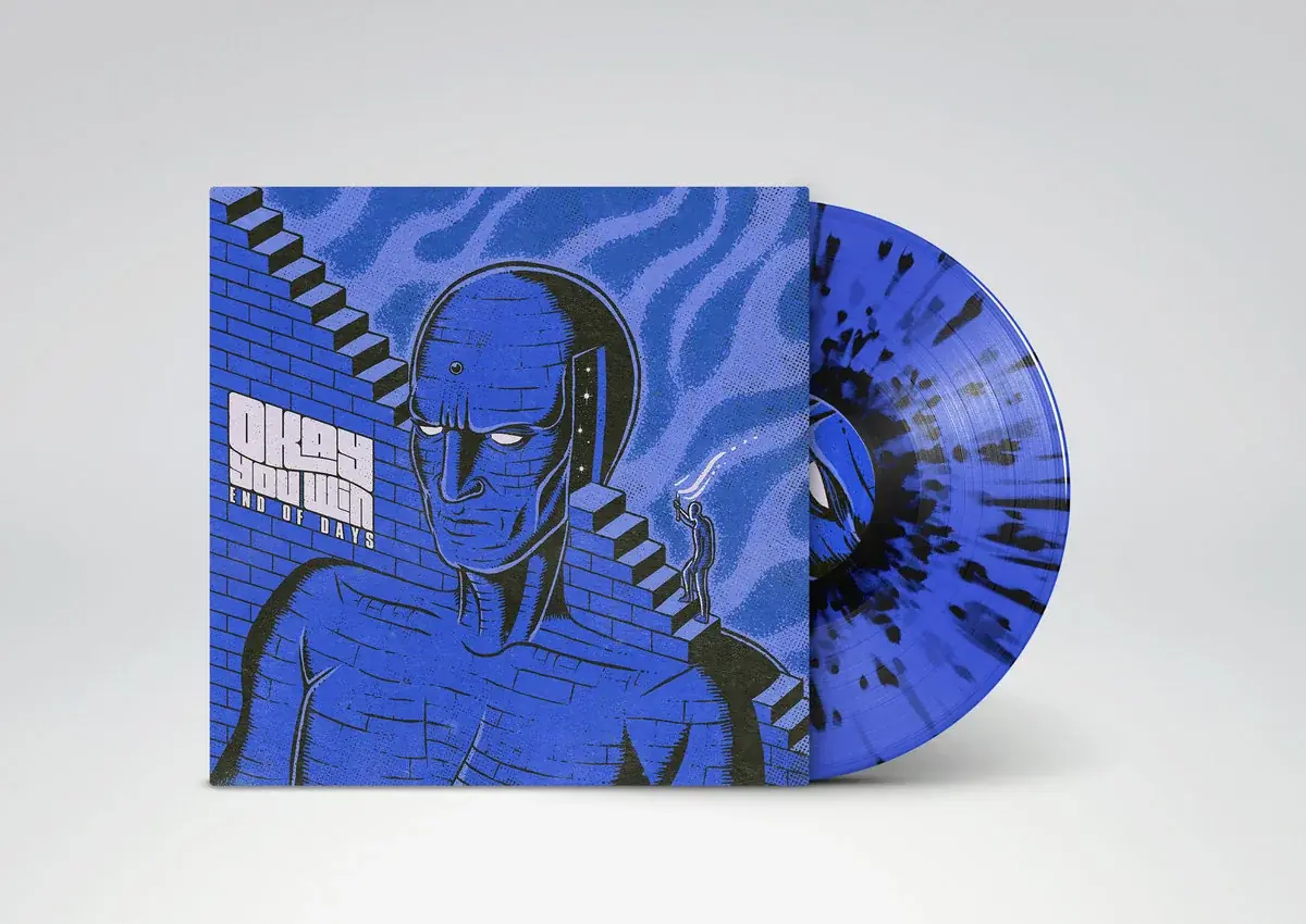 OKAY YOU WIN · End Of Days | BLUE/BLACK SPLATTER LP (Stoner Rock Vinyl) · Picture 2