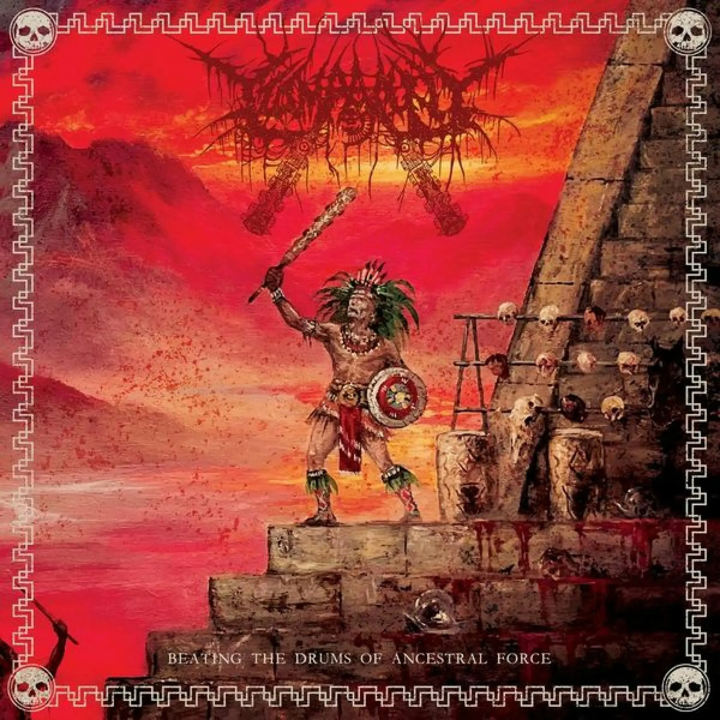 TZOMPANTLI - Beating The Drums Of Ancestral Force · BLACK LP (Death Metal Vinyl) · Picture 1