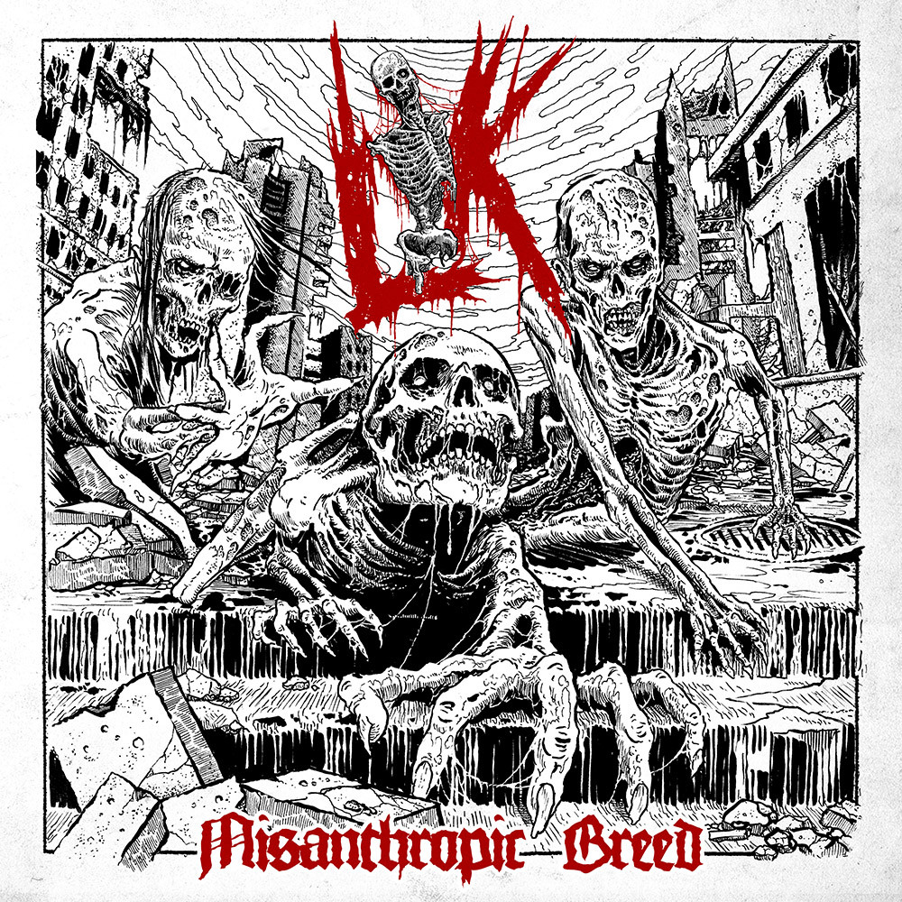 LIK - Misanthropic Breed · WHITE/BLACK LP · Picture 1 LIK - Misanthropic Breed · WHITE/BLACK LP (Death Metal Vinyl) · Picture 1