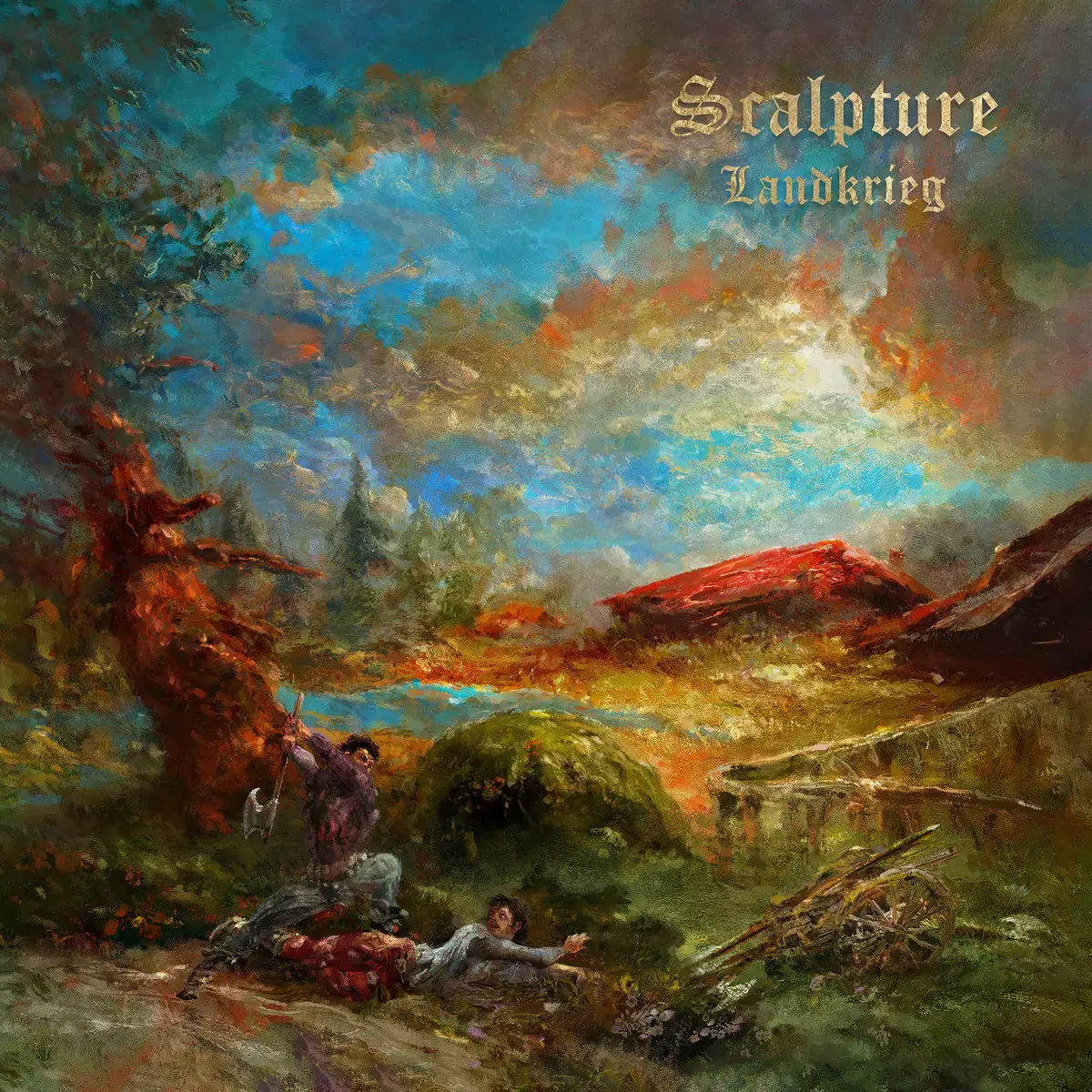 SCALPTURE - Landkrieg · CRYSTAL PURPLE/GOLD LP (Death Metal Vinyl) · Picture 1