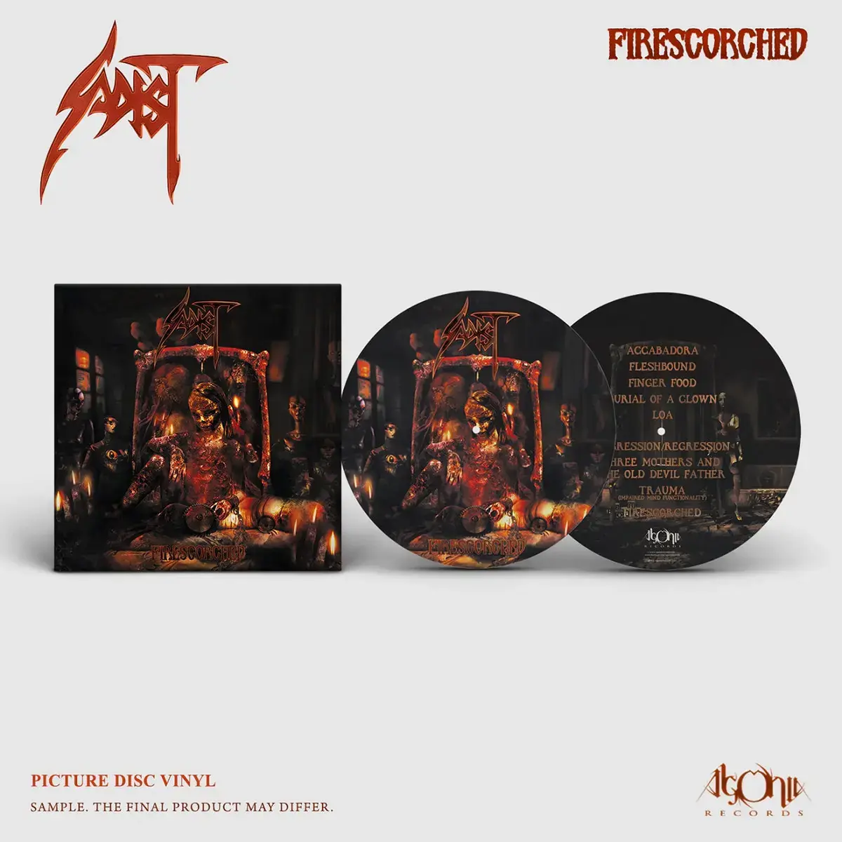 SADIST - Firescorched · PICTURE DISC LP (Death Metal Vinyl)