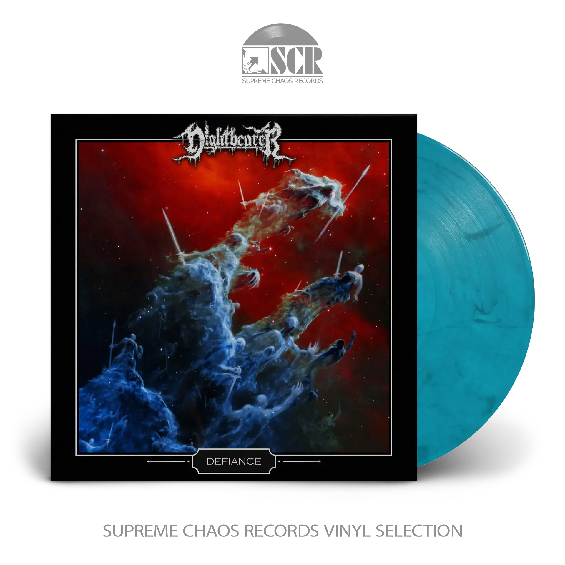 NIGHTBEARER · Defiance | BLUE/BLACK LP (Death Metal Vinyl)