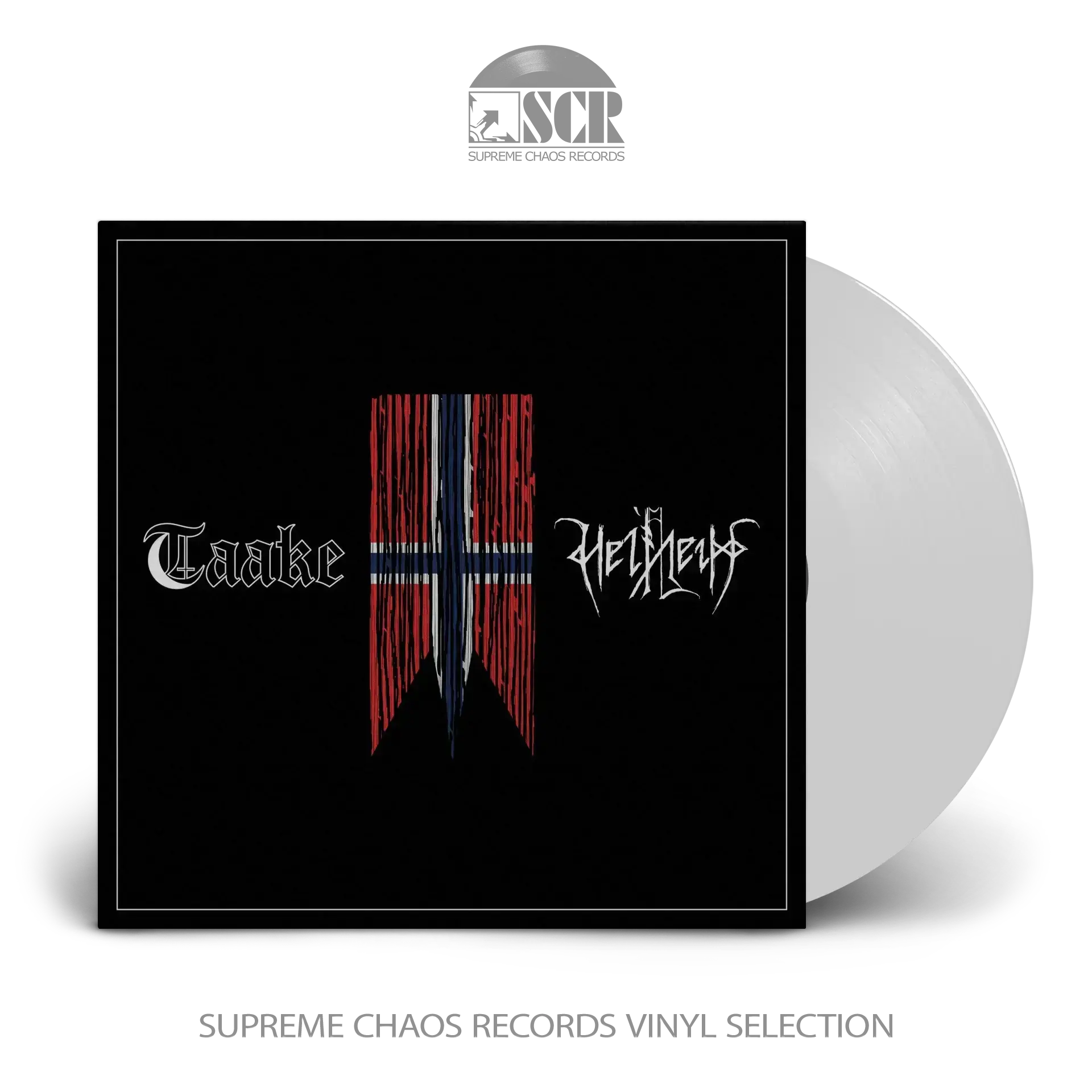TAAKE / HELHEIM - Henholdsvis · WHITE 10" LP TAAKE / HELHEIM - Henholdsvis · WHITE 10" LP (Black Metal Vinyl)
