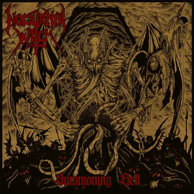 NOCTURNAL WITCH - Summoning Hell · GOLD LP+7" (Black Metal/Thrash Metal Vinyl) · Bild 1