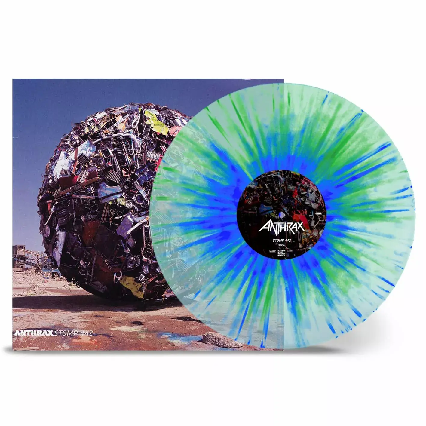 ANTHRAX - Stomp 442 · CLEAR/BLUE/GREEN SPLATTER LP (Thrash Metal Vinyl)