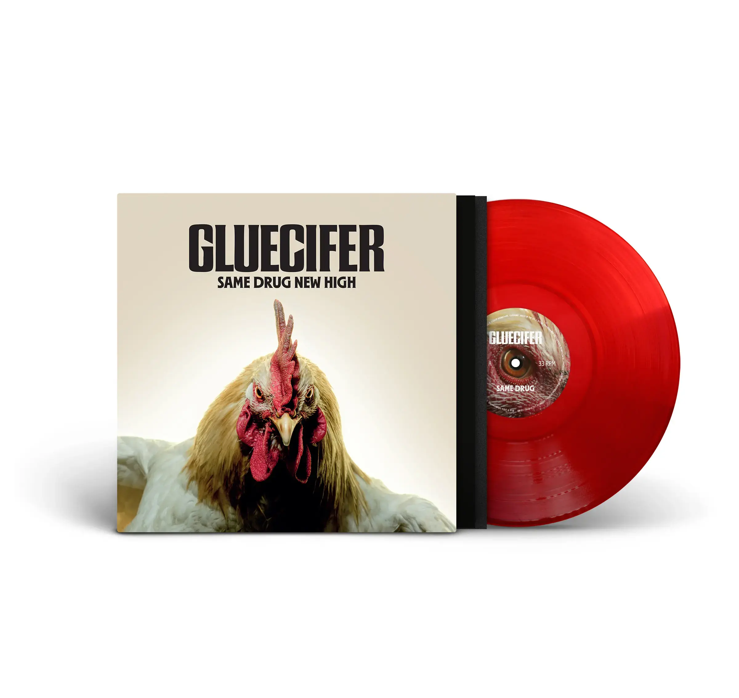 GLUECIFER - Same Drug New High · TRANSPARENT RED LP (Hard Rock Vinyl) · Picture 2