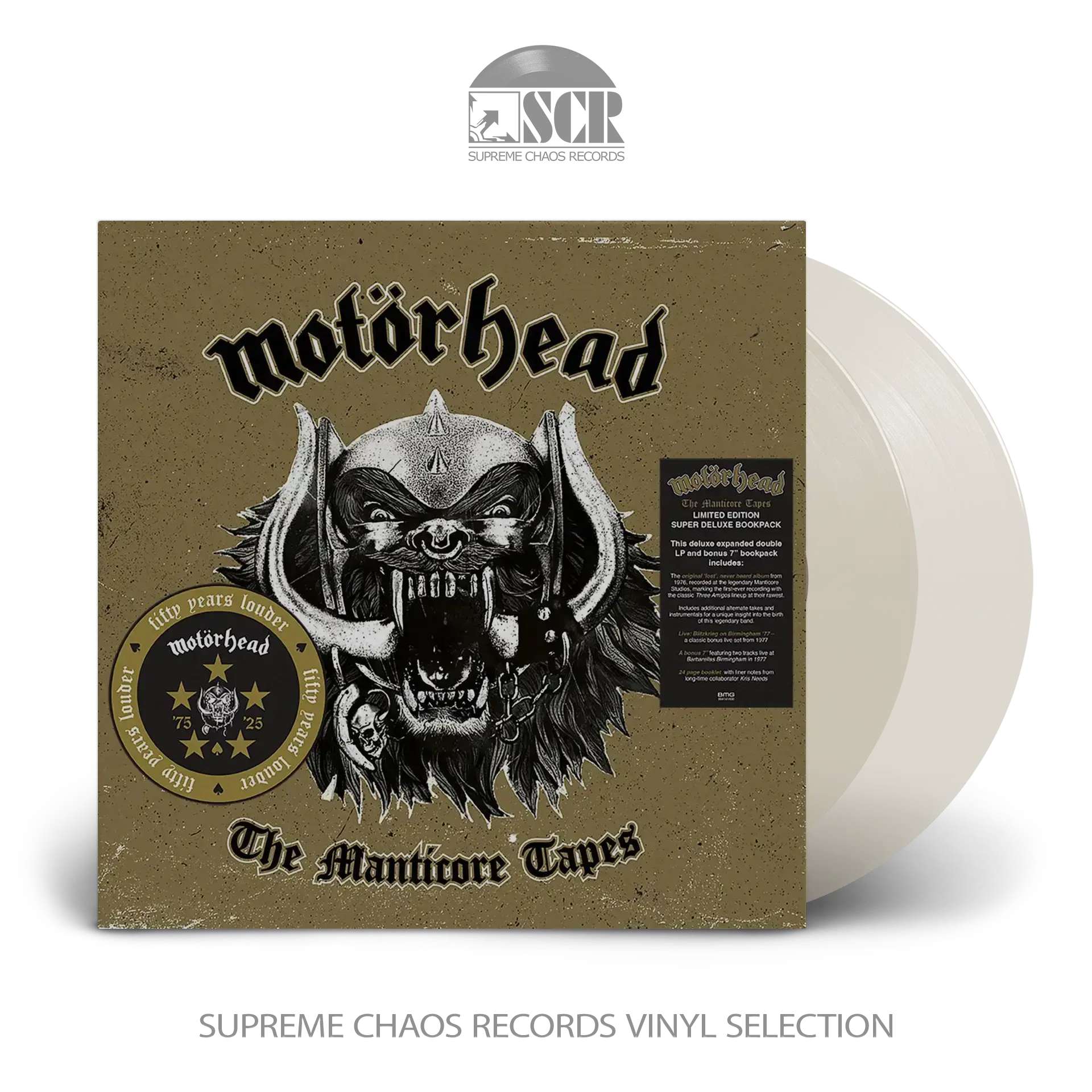 MOTÖRHEAD - The Manticore Tapes · CLEAR DELUXE 2LP+7" BOOKPACK