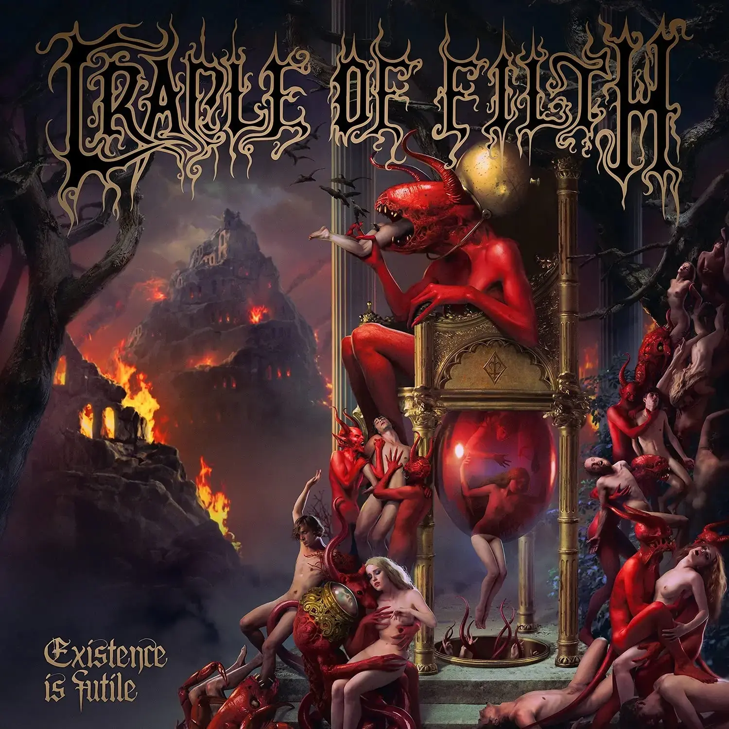 CRADLE OF FILTH - Existence Is Futile · GLOW IN THE DARK 2LP (Black Metal Vinyl) · Picture 1
