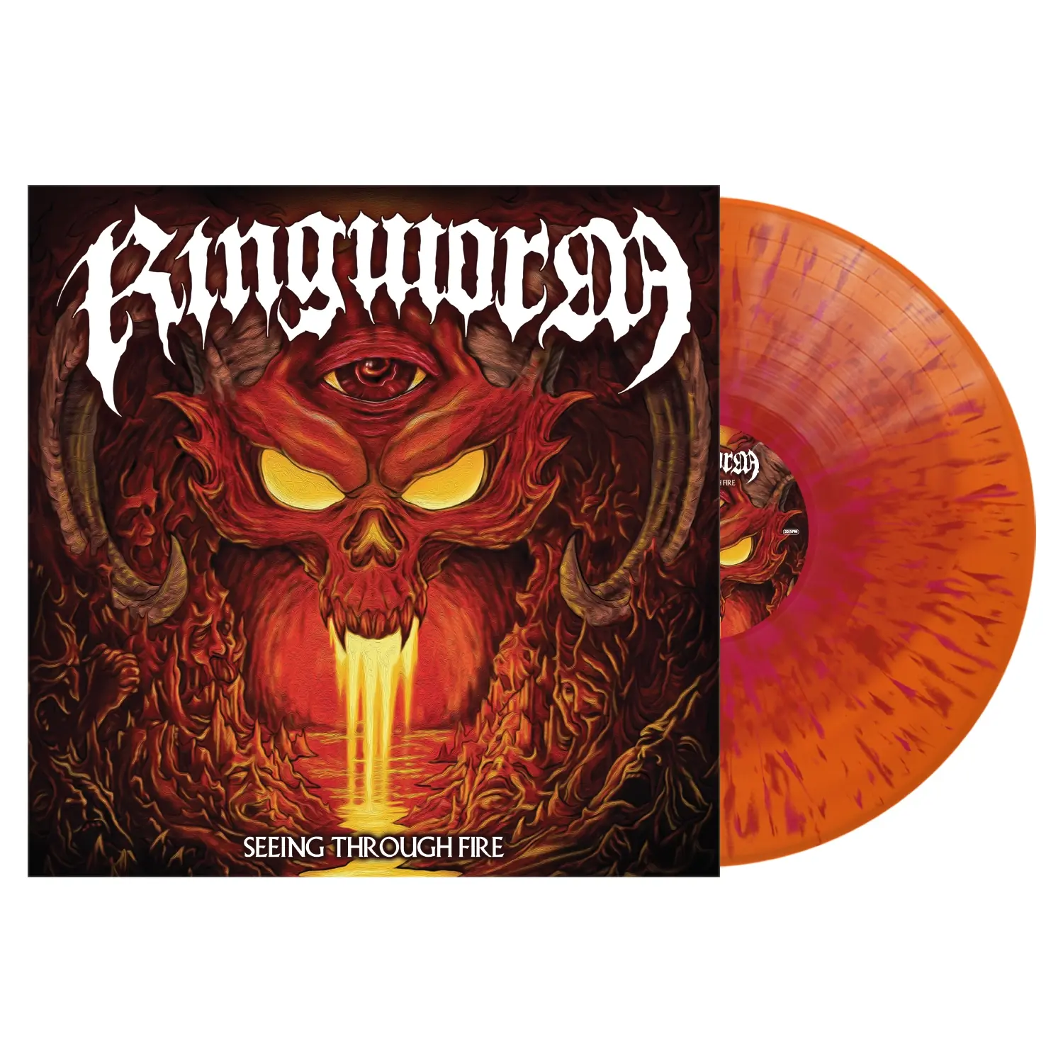 RINGWORM - Seeing Through Fire · RED/ORANGE/MAGENTA SPLATTER LP
