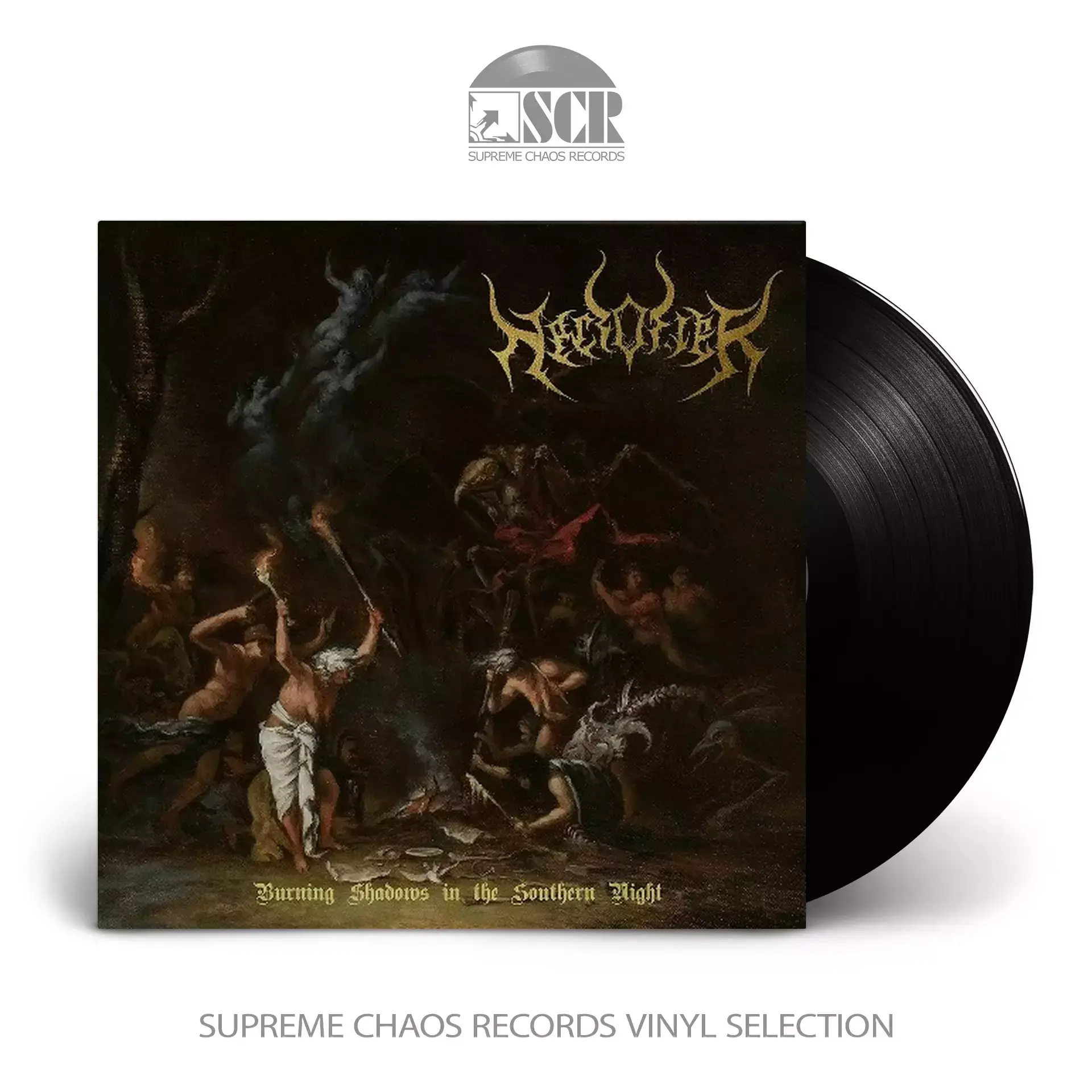 NECROFIER - Burning Shadows in the Southern Night · BLACK LP NECROFIER - Burning Shadows in the Southern Night · BLACK LP (Black Metal Vinyl)