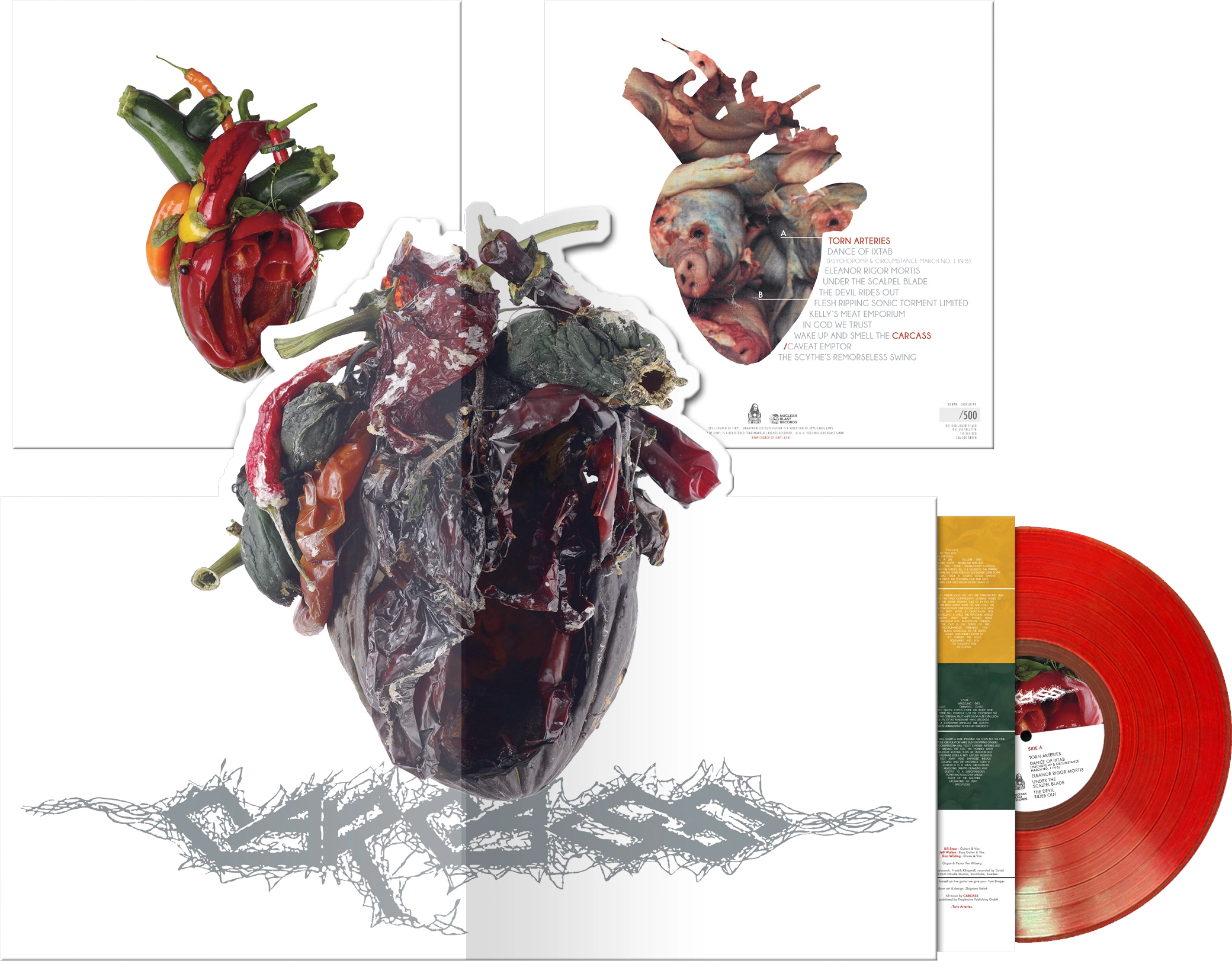 CARCASS · Torn Arteries (Deluxe Pop-Up) | RED LP (Death Metal Vinyl)