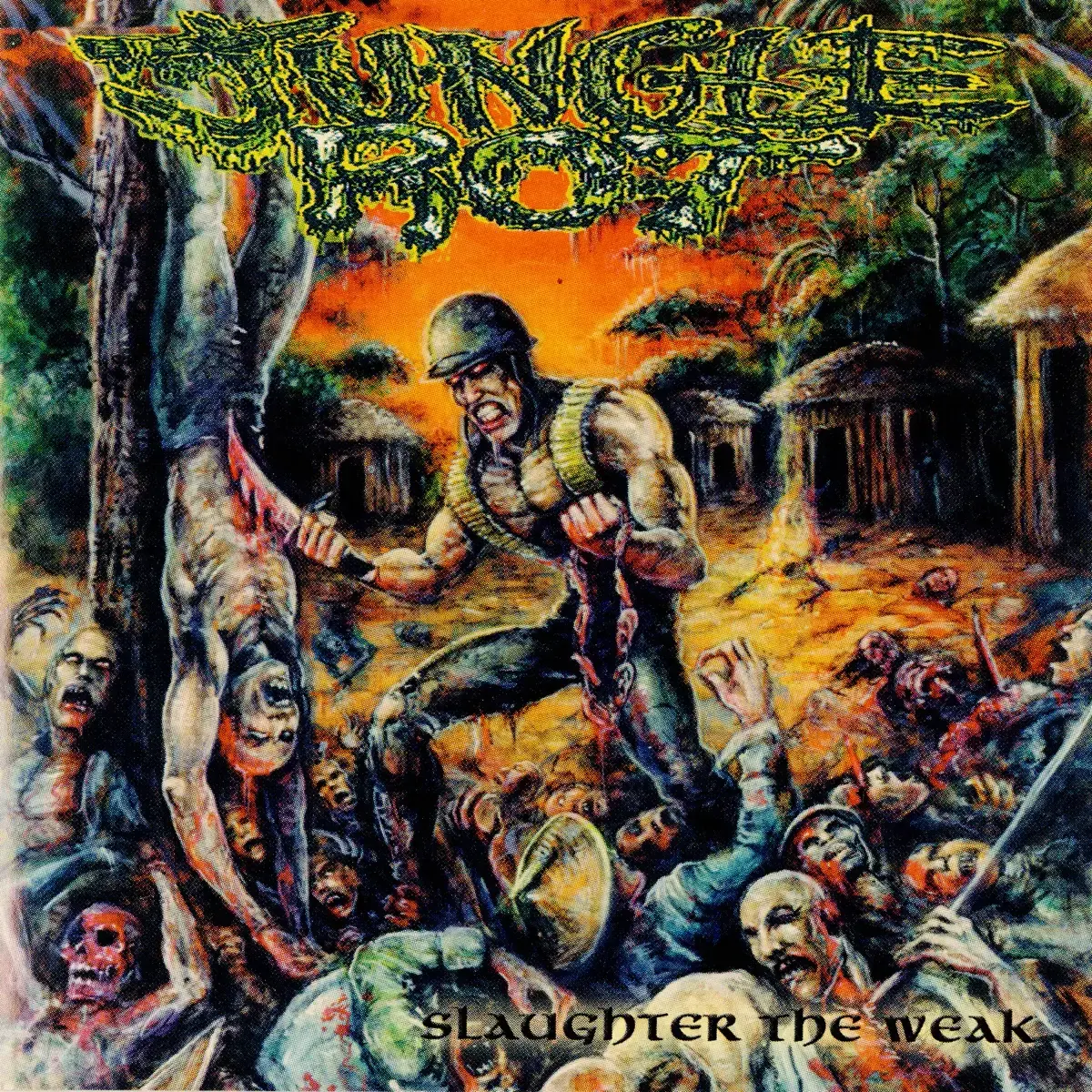 JUNGLE ROT - Slaughter The Weak · CLEAR LP (Death Metal Vinyl) · Picture 1