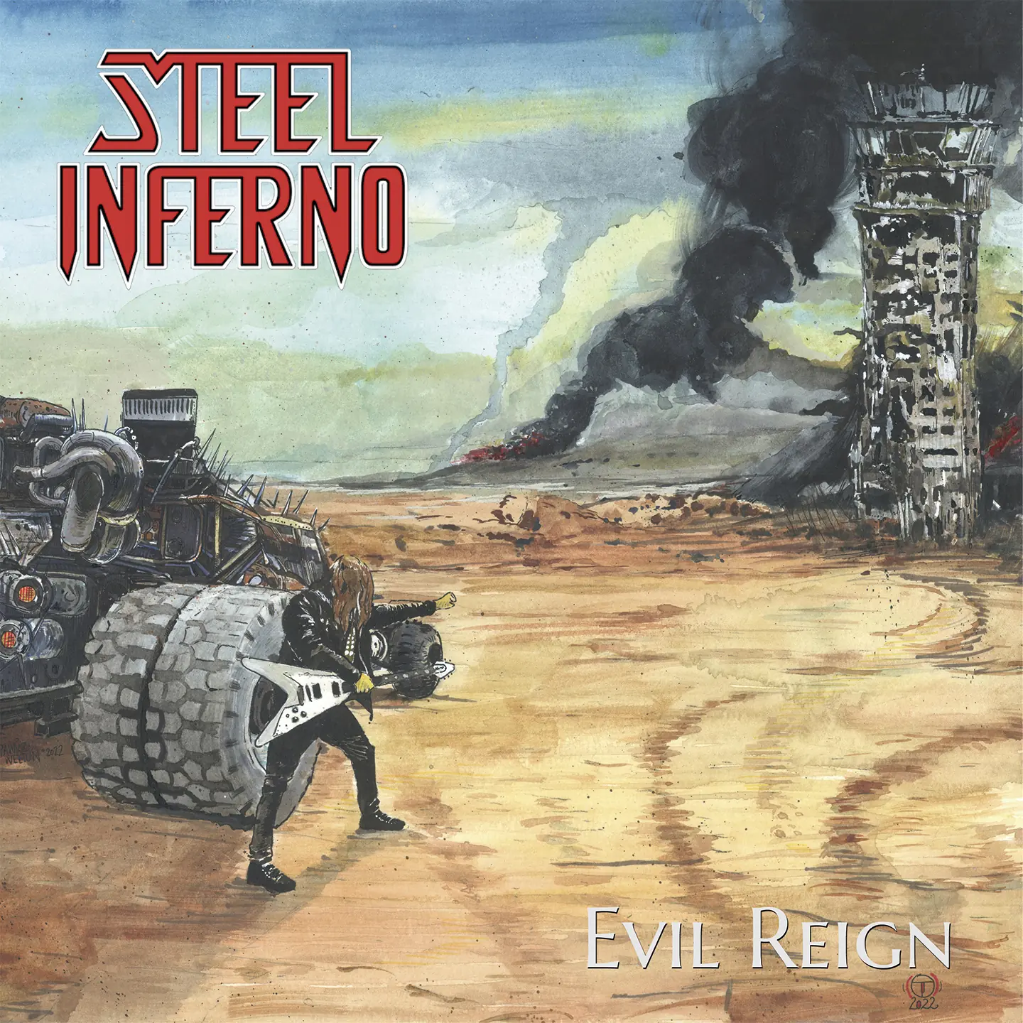 STEEL INFERNO - Evil Reign · YELLOW LP (Heavy Metal Vinyl) · Bild 1