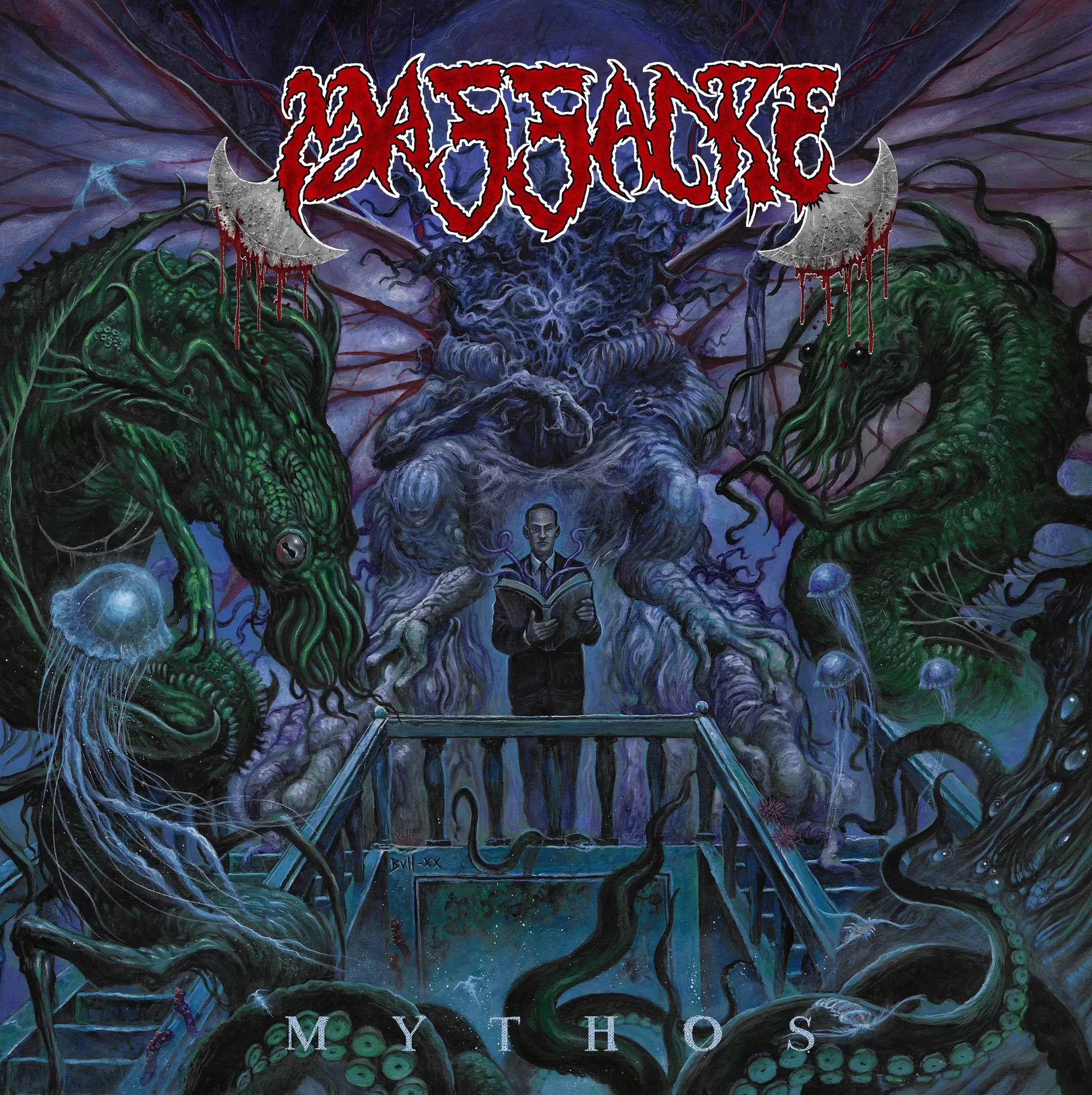 MASSACRE - Mythos · BLUE 10" MLP (Death Metal Vinyl) · Picture 1