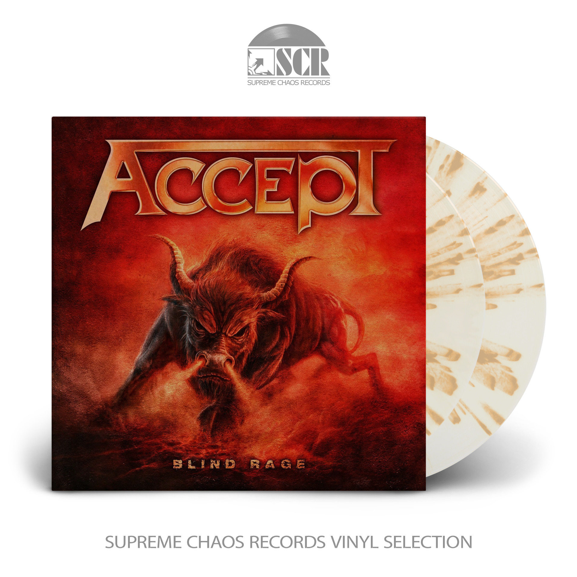 ACCEPT - Blind Rage · CLEAR/ORANGE/RED SPLATTER DLP ACCEPT - Blind Rage · CLEAR/ORANGE/RED SPLATTER DLP (Heavy Metal Vinyl)