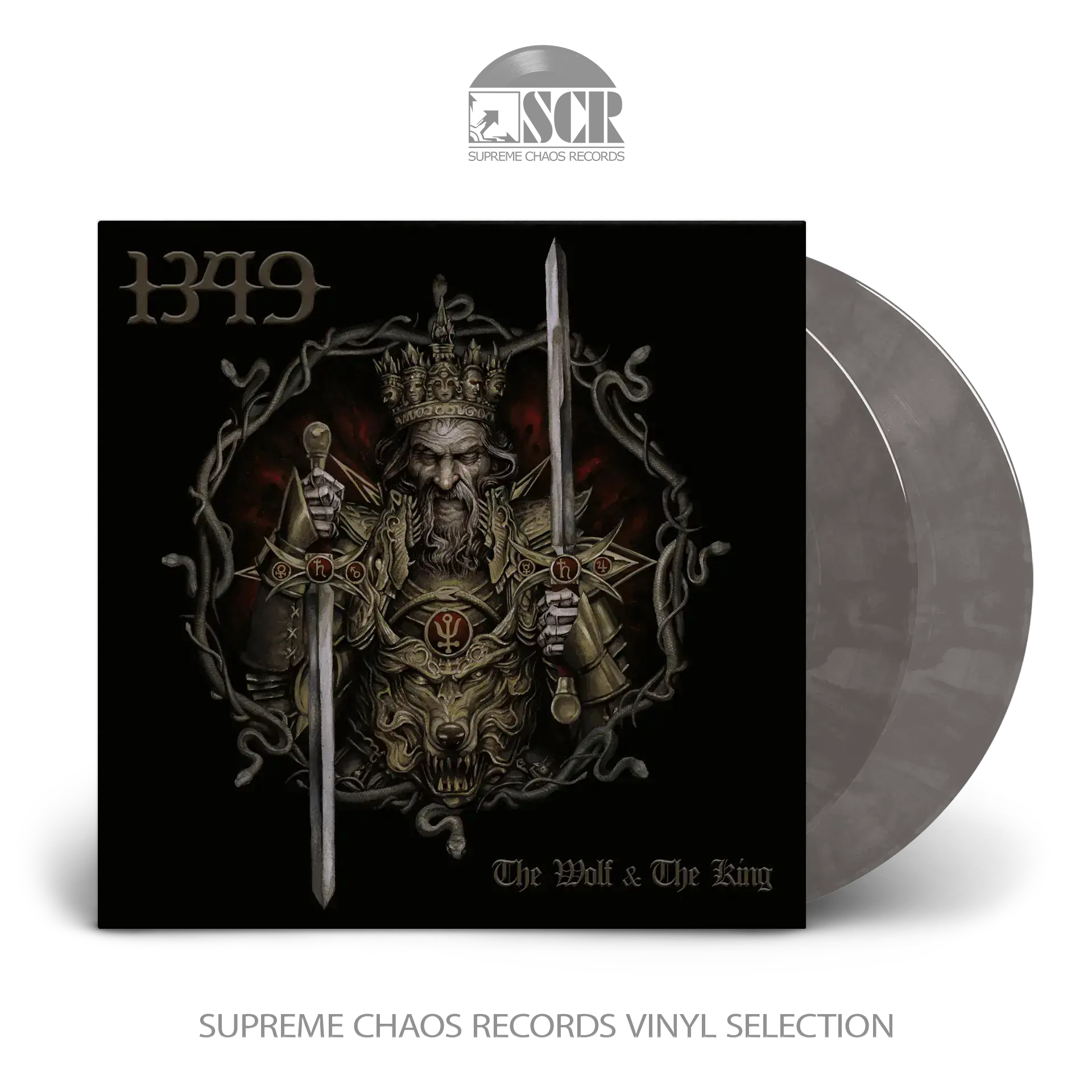 1349 · The Wolf & The King | CRYSTAL CLEAR/BLACK MARBLED 2LP (Black Metal Vinyl)